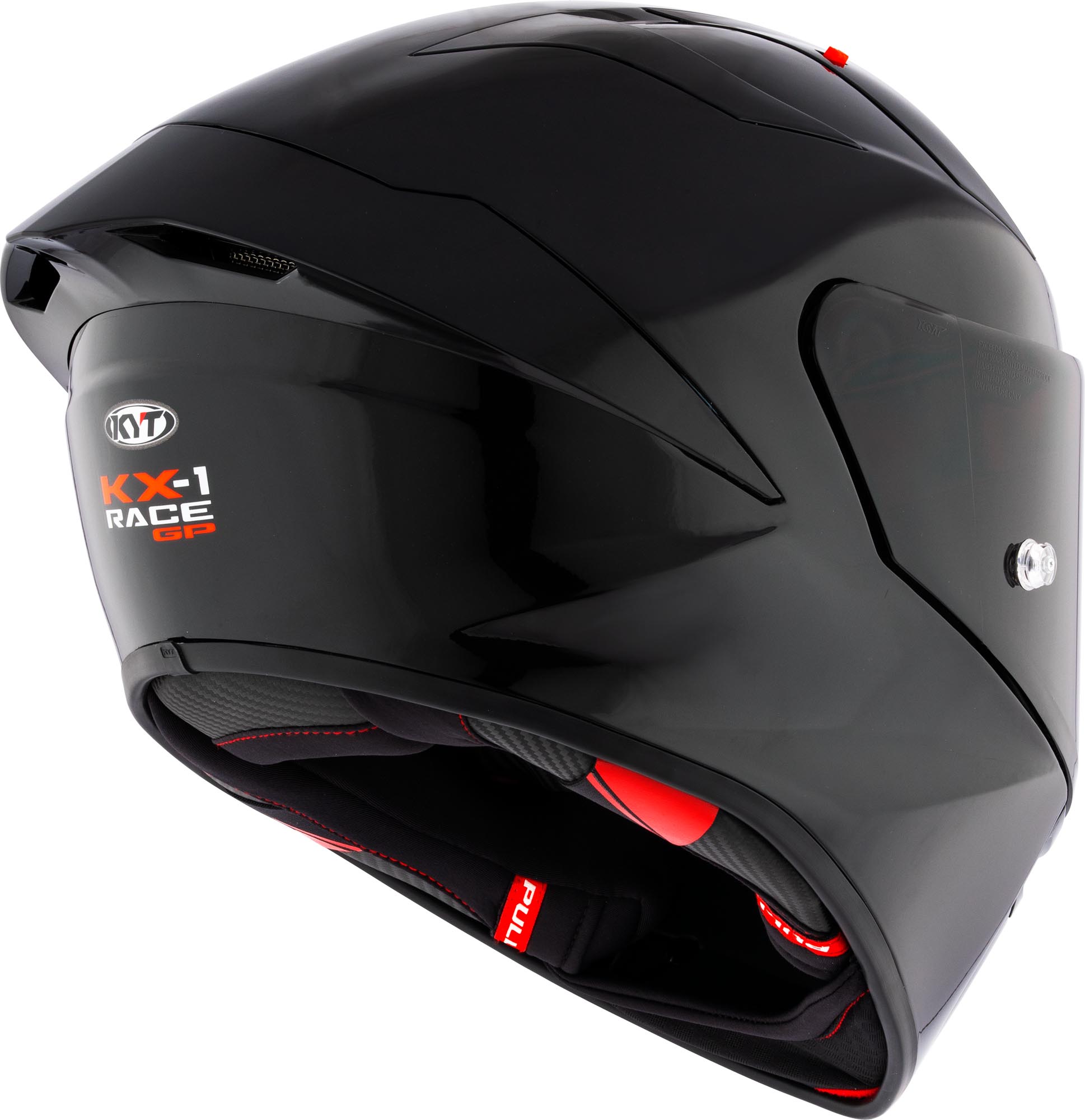 Side view of KYT KX-1 Race GP Plain Helmet, Size M for Men