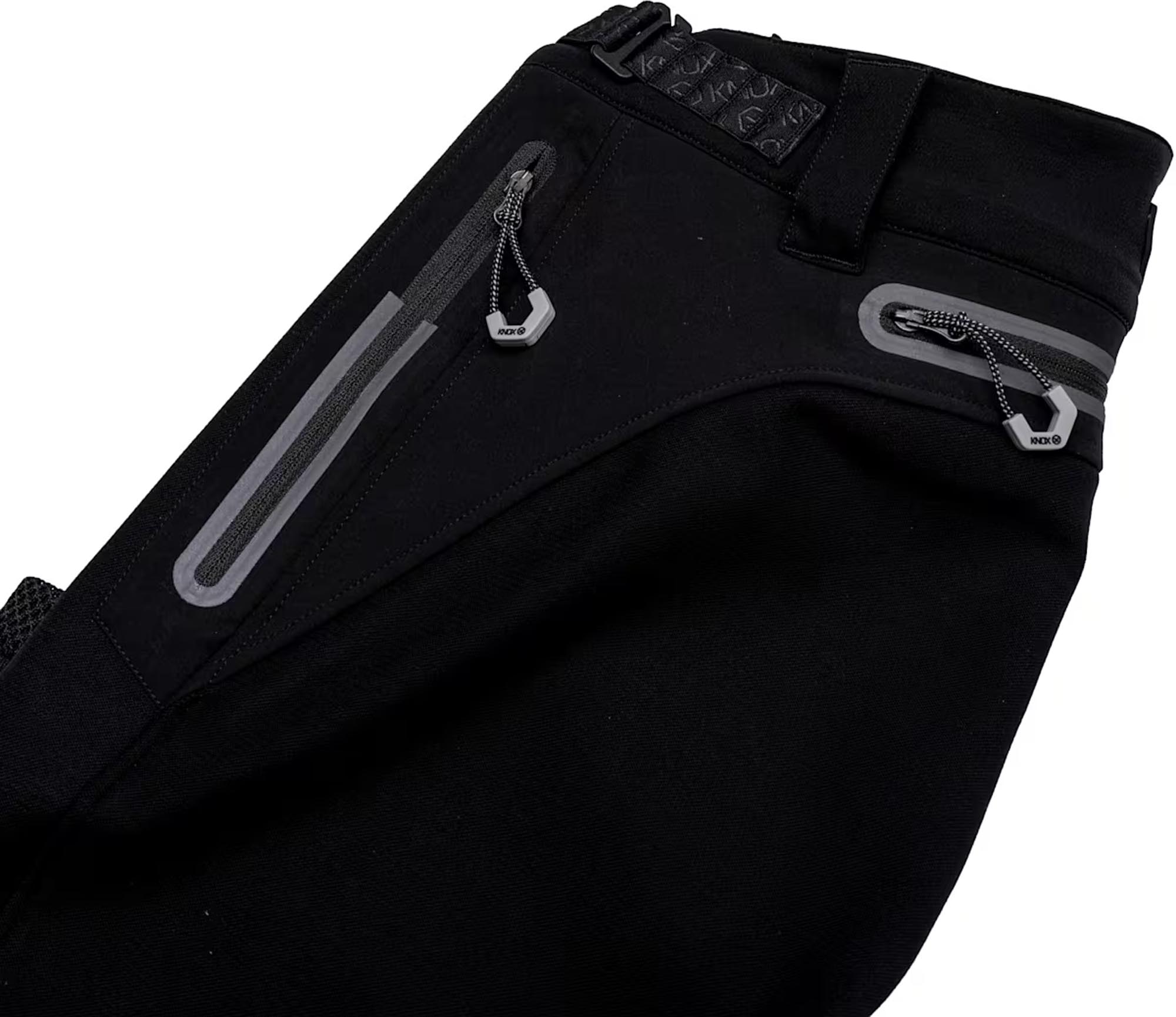 Side view of Knox Urbane Pro Move Motorcycle Textile Pants, black, Size 3XL for Men