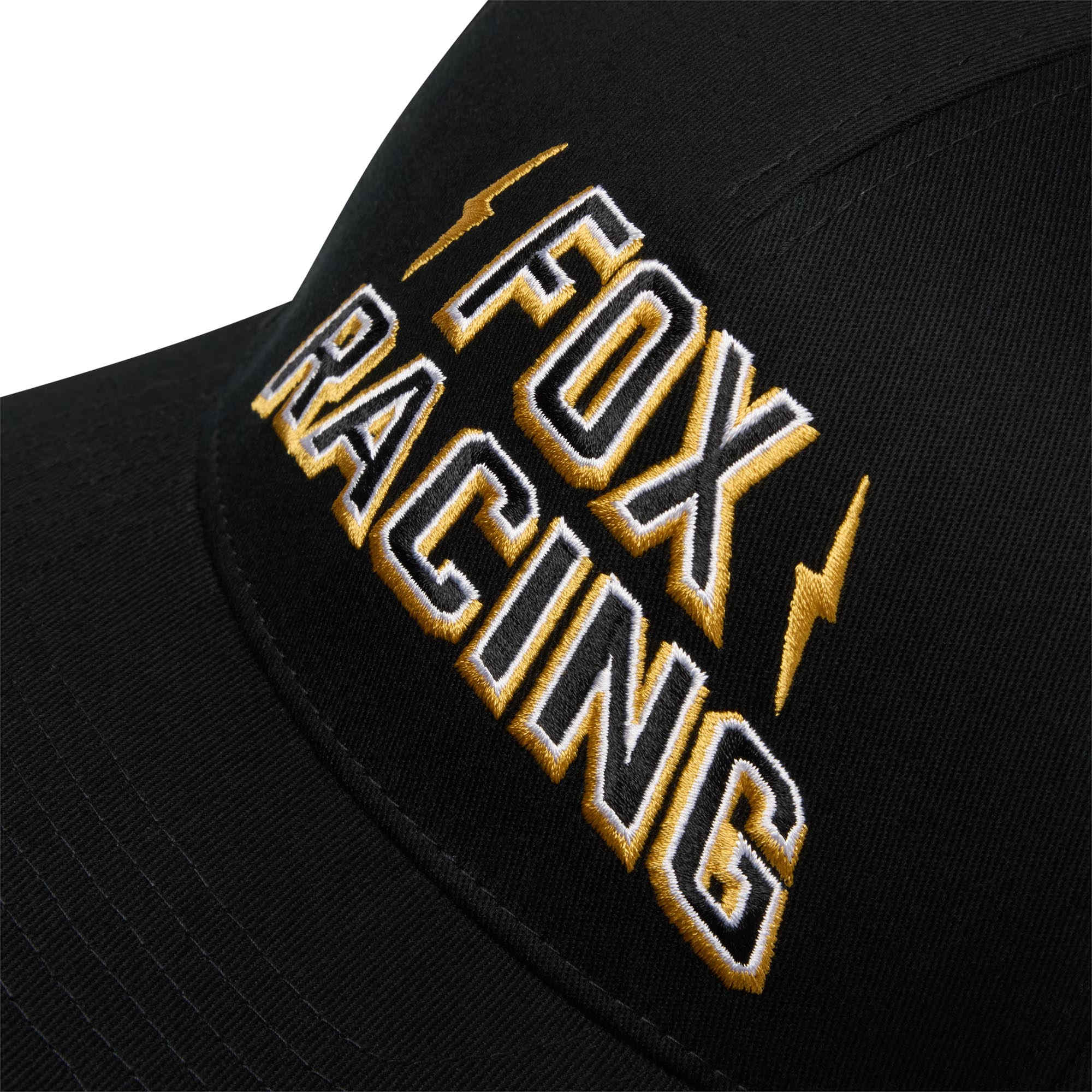 Side view of FOX Storm Flexfit Cap, black-yellow, Size L XL for Men