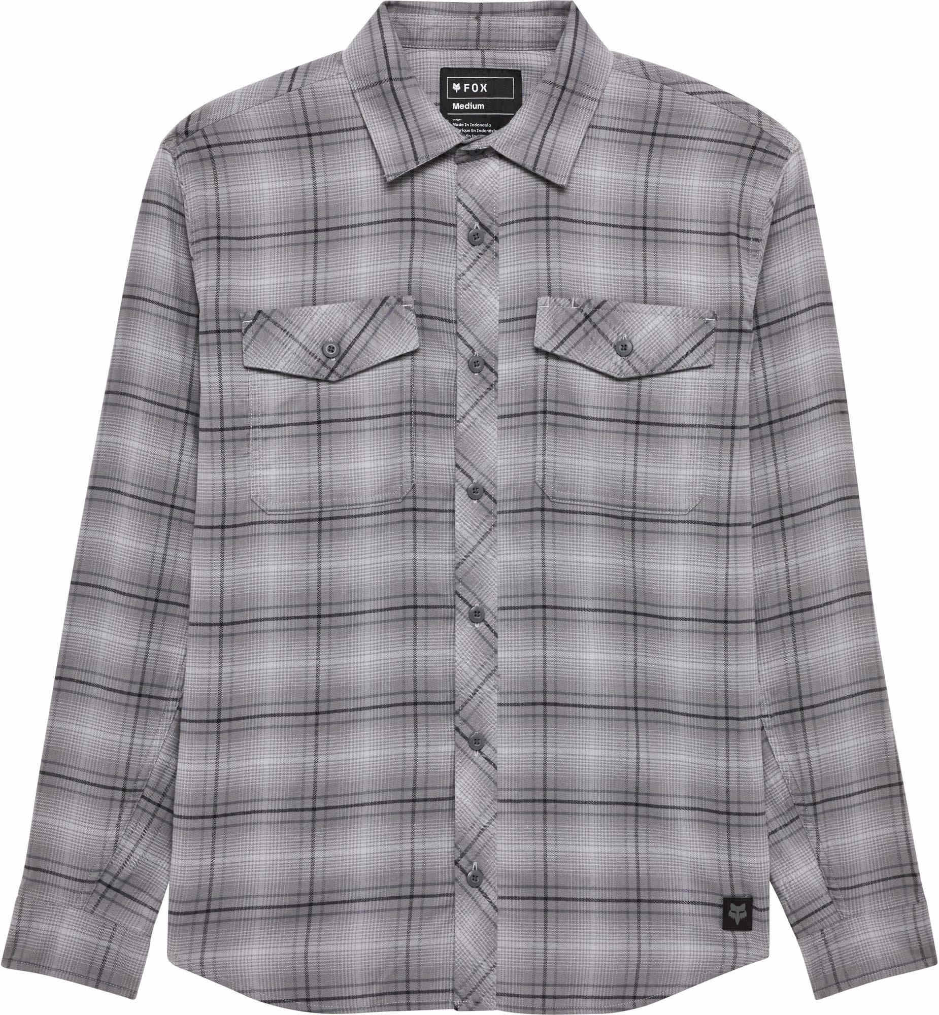 Fox Survivalist Stretch Flannel Shirt, Grey, Size L For Men