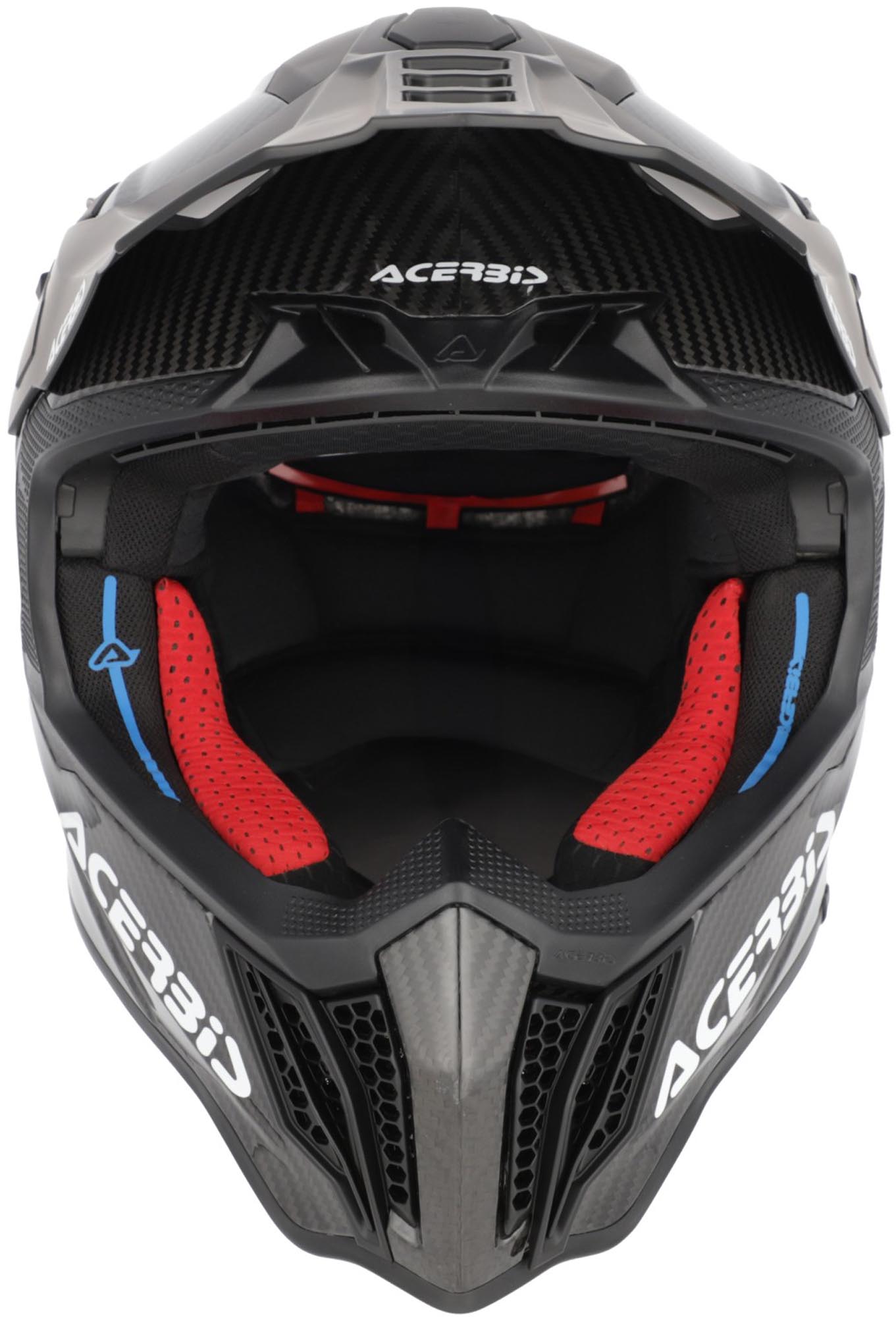 Side view of Acerbis Airstrike FIM Racing 2 Carbon Motocross Helmet, black, Size S for Men