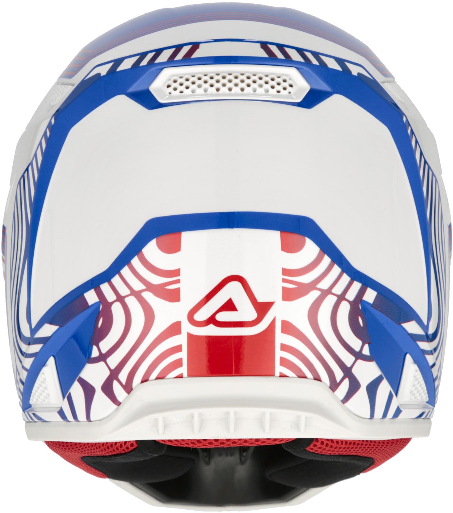 Side view of Acerbis Whoops Graphic Motocross Helmet, white-red-blue, Size 2XL for Men