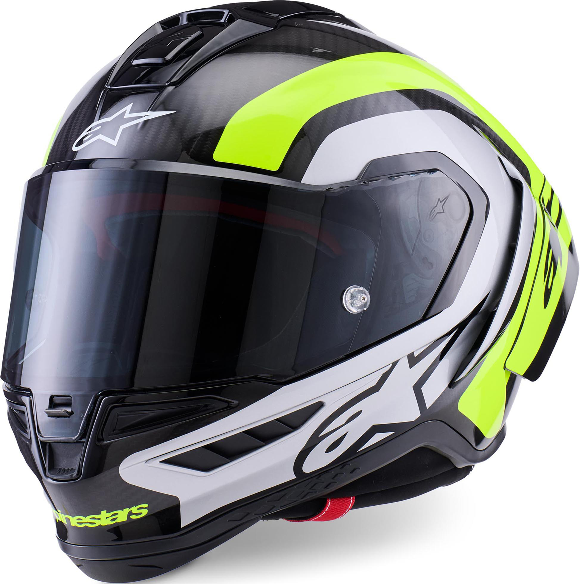 Alpinestars Supertech R10 Arius Helmet, Black-White-Yellow, Size Xl For Men