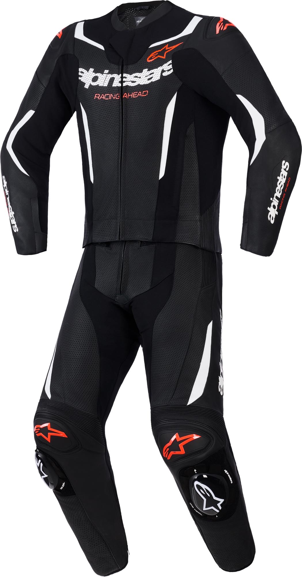 Alpinestars GP Force V2 Двухкомпонентный кожаный костюм для мотоцикла Черный/Белый/Красный 48 