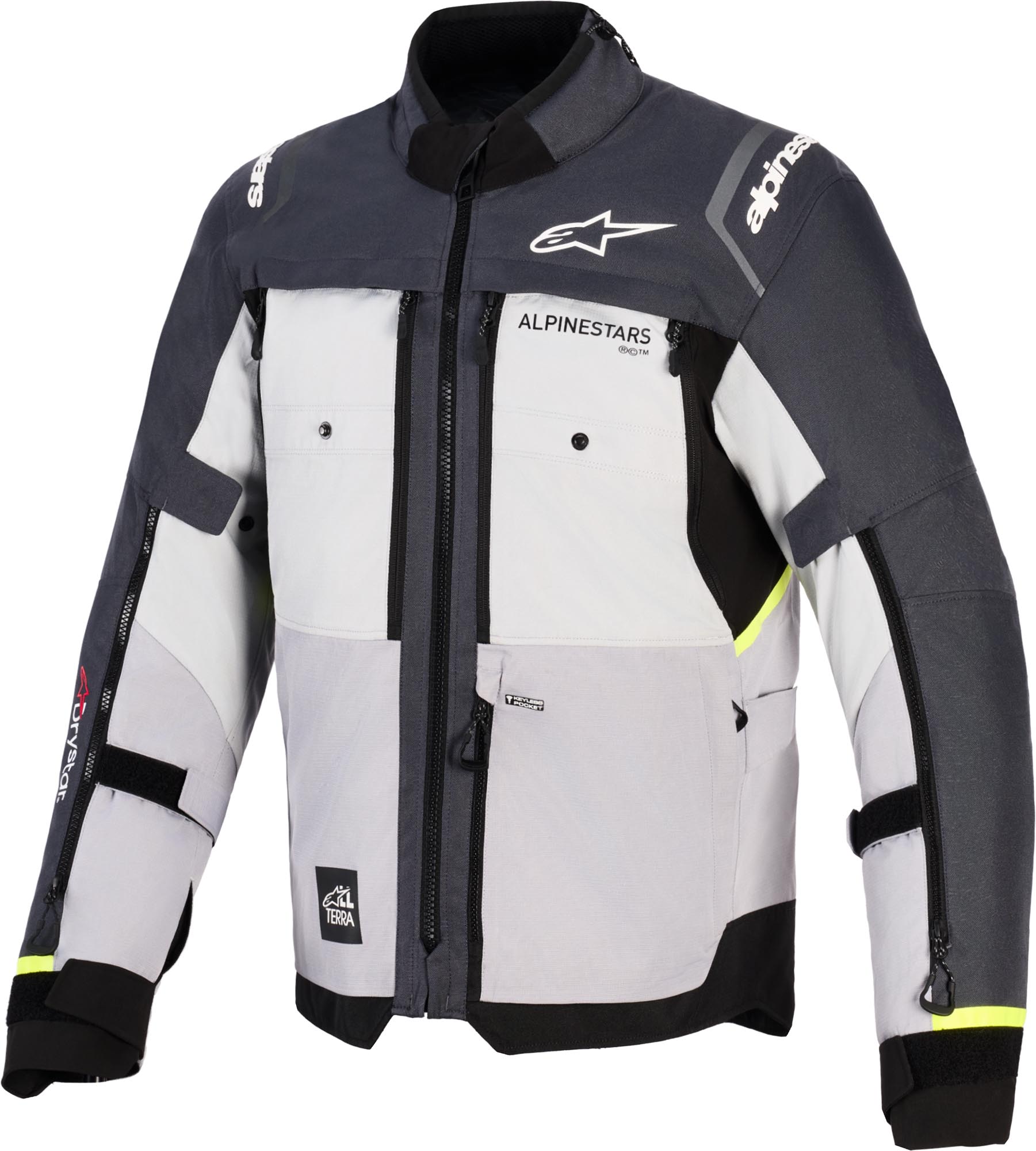 Alpinestars Cusco Drystar  Водонепроницаемая мотоциклетная текстильная куртка Темно-серый/Светло-серый XL 