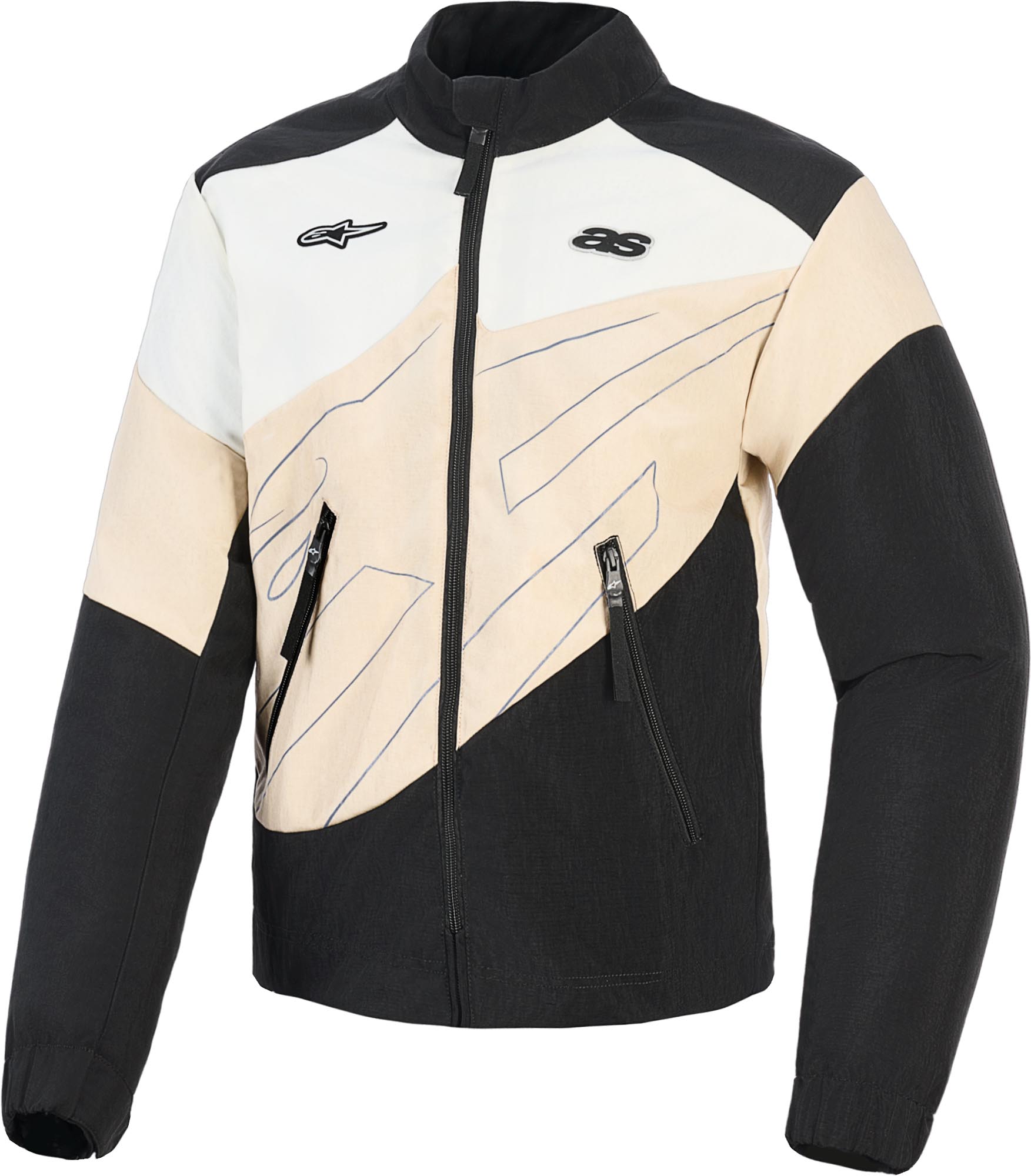 Alpinestars Stella Moshell Ladies Motorcycle Textile Jacket, Black-White-Beige, Size S For Women