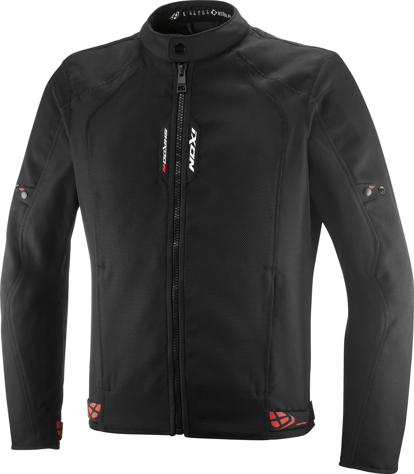 Ixon Shadow Motorcycle Textile Jacket, Black-White-Red, Size 3XL For Men