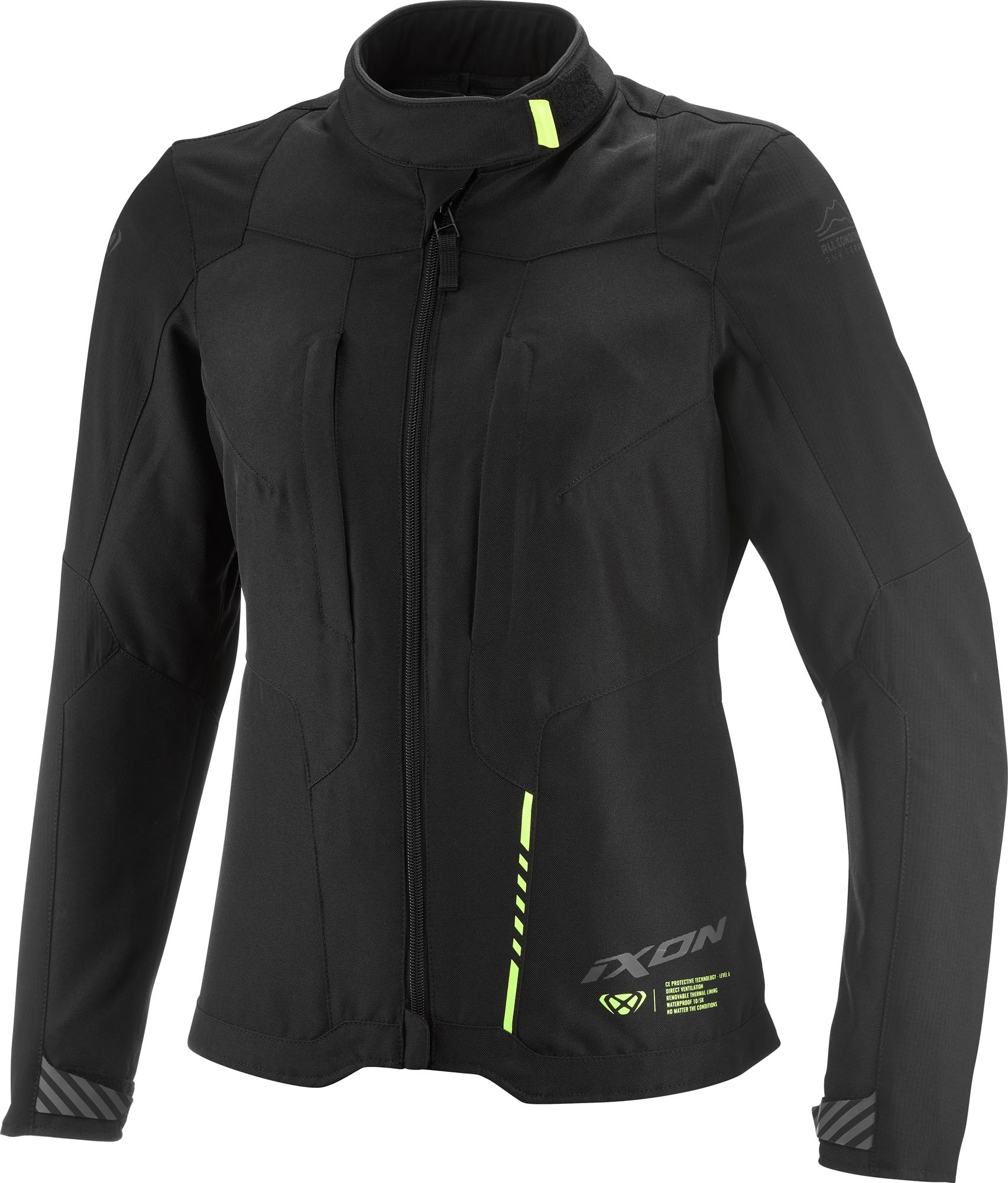 Ixon Tyr Wodoodporna Damska Parka Tekstylna Na Motocykle, Czarny-żółTy, Rozmiar M-image