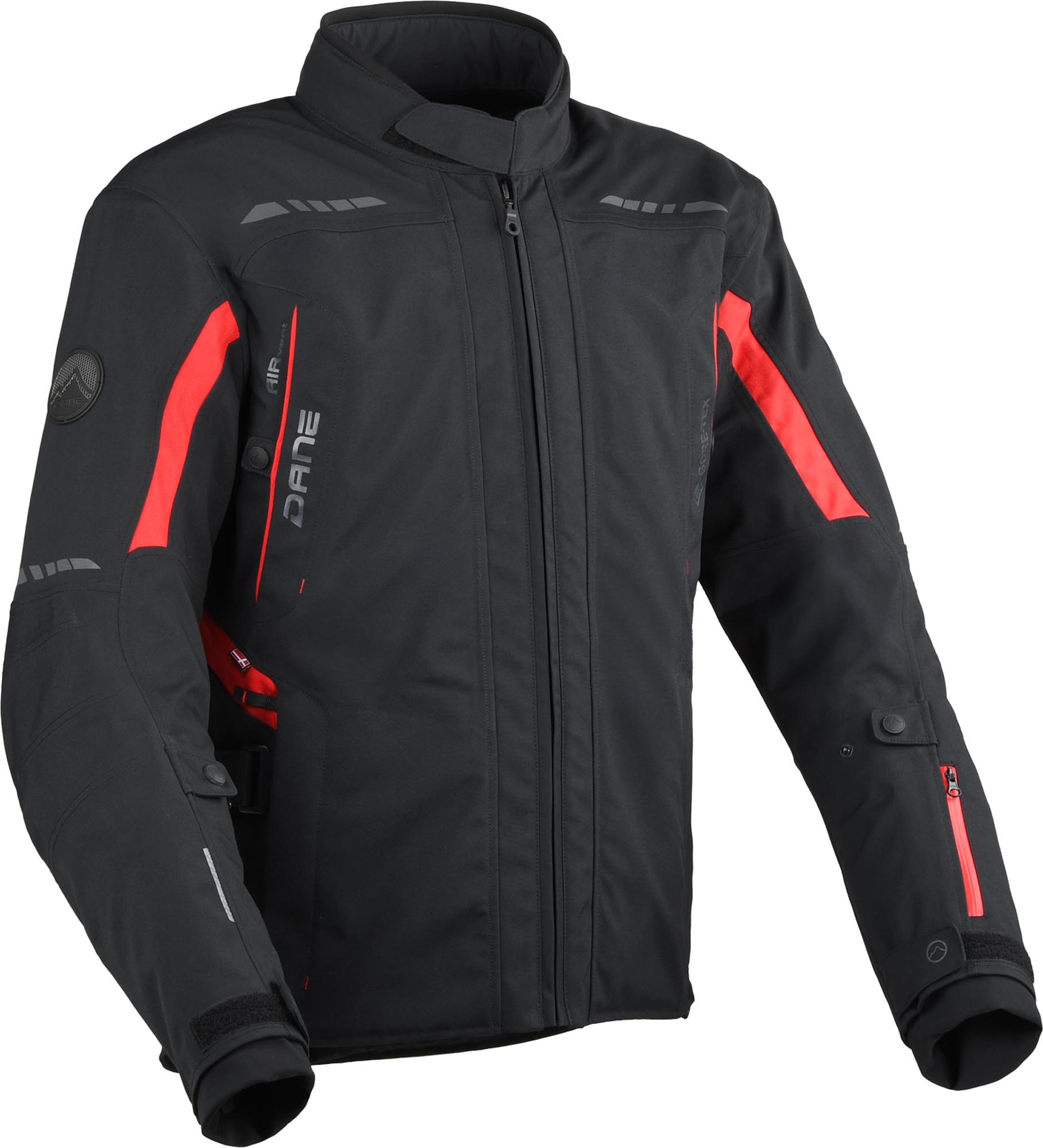 DANE Elling 2 Veste textile moto Gore-Tex, noir-rouge, taille XL pour Hommes