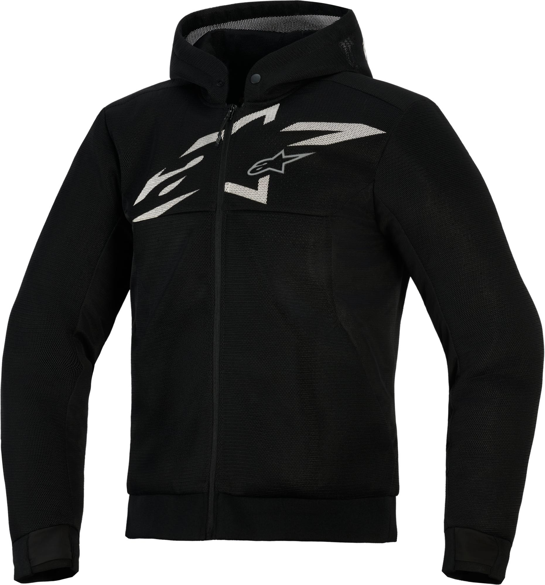 Alpinestars Chrome Superairflow Худи с мотоциклетной молнией Черный/Серый/Белый 4XL 