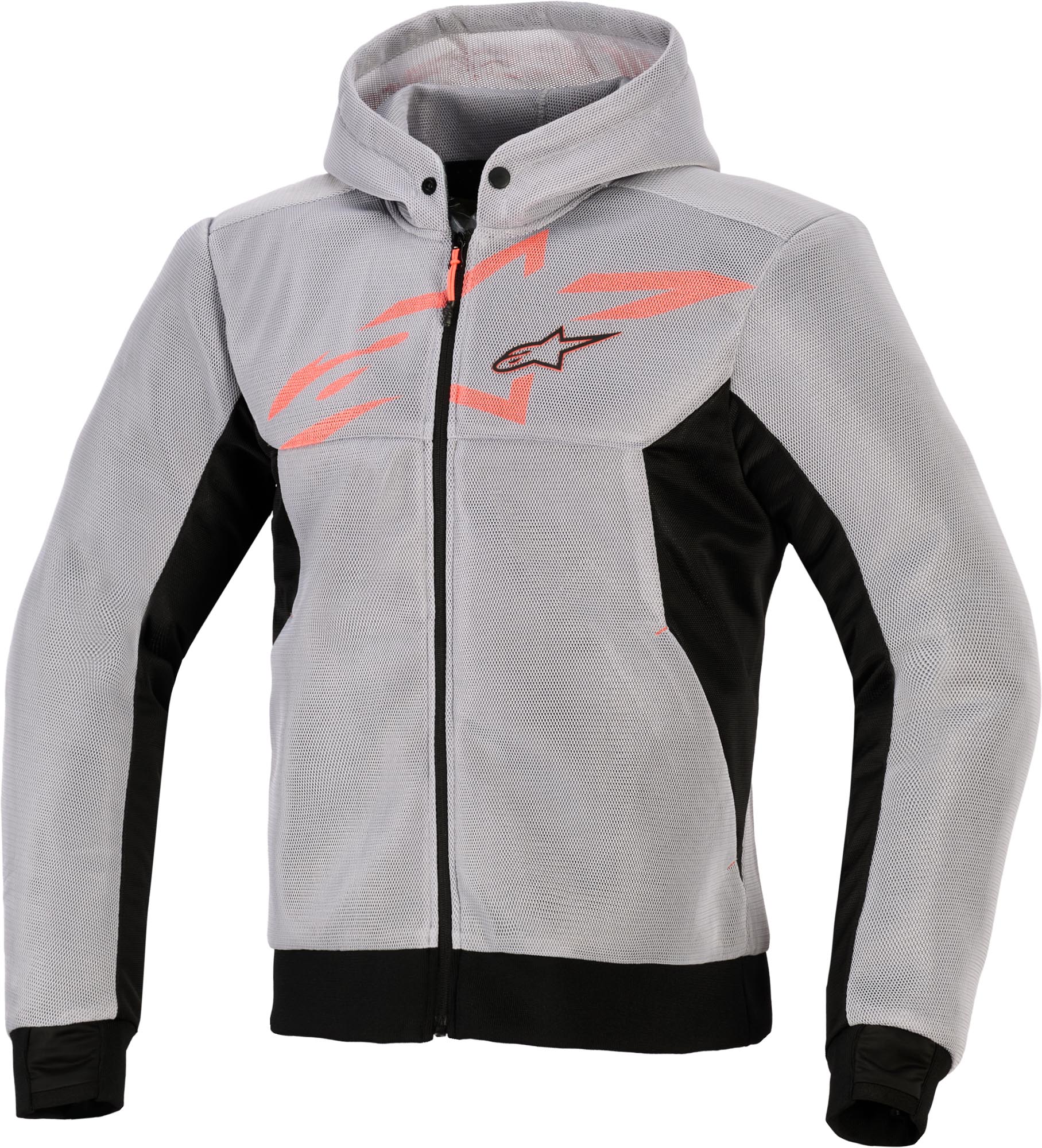 Alpinestars Chrome Superairflow Худи с мотоциклетной молнией Черный/Серый/Красный XL 