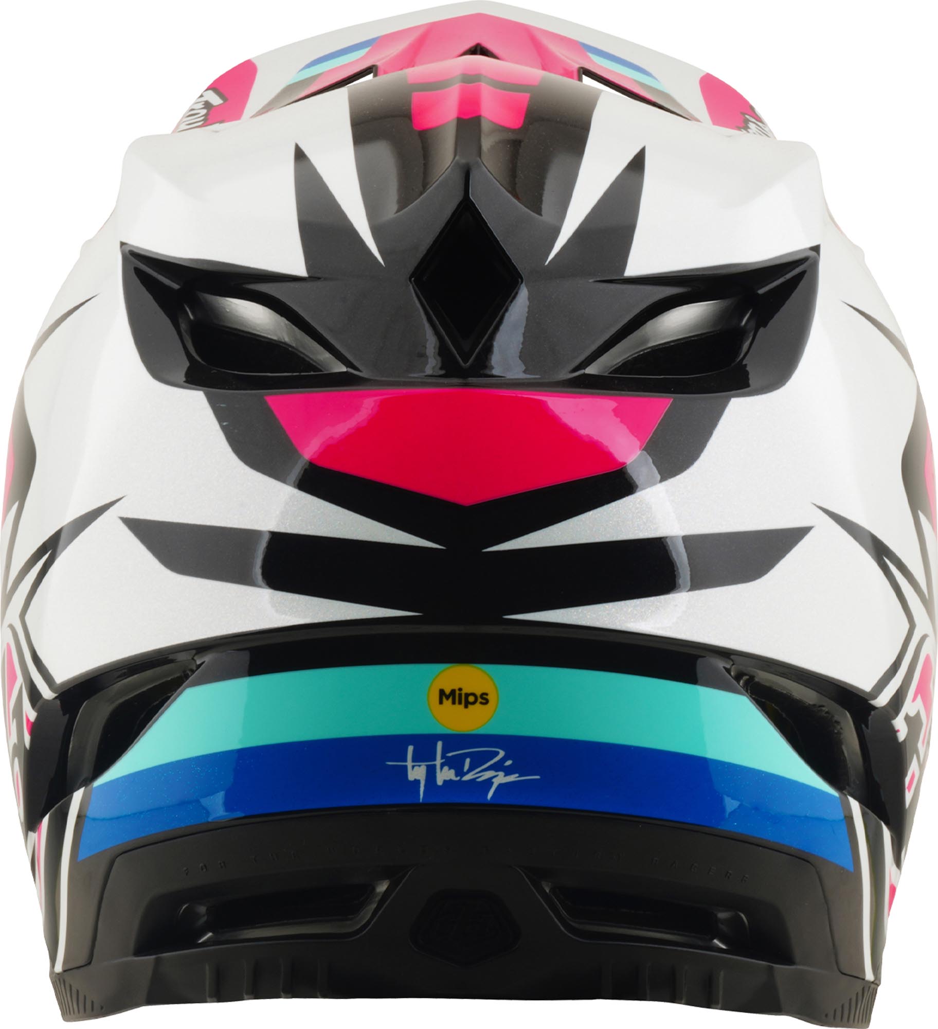 Side view of Troy Lee Designs D4 Polyacrylite MIPS Roamer Downhill Helmet, red, Size XL for Men