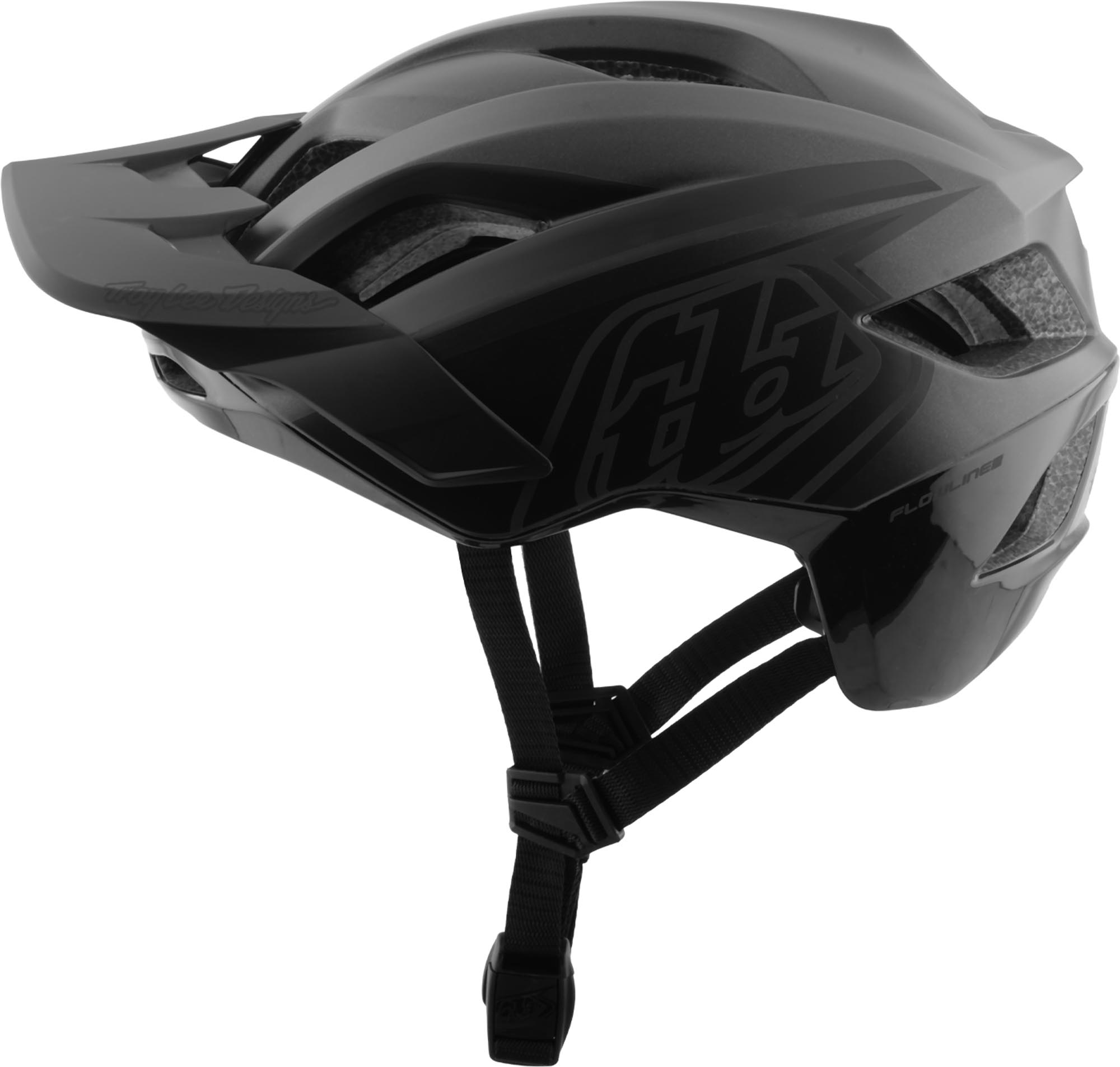Side view of Troy Lee Designs Flowline SE Mips Phantom Bicycle Helmet, black for Men