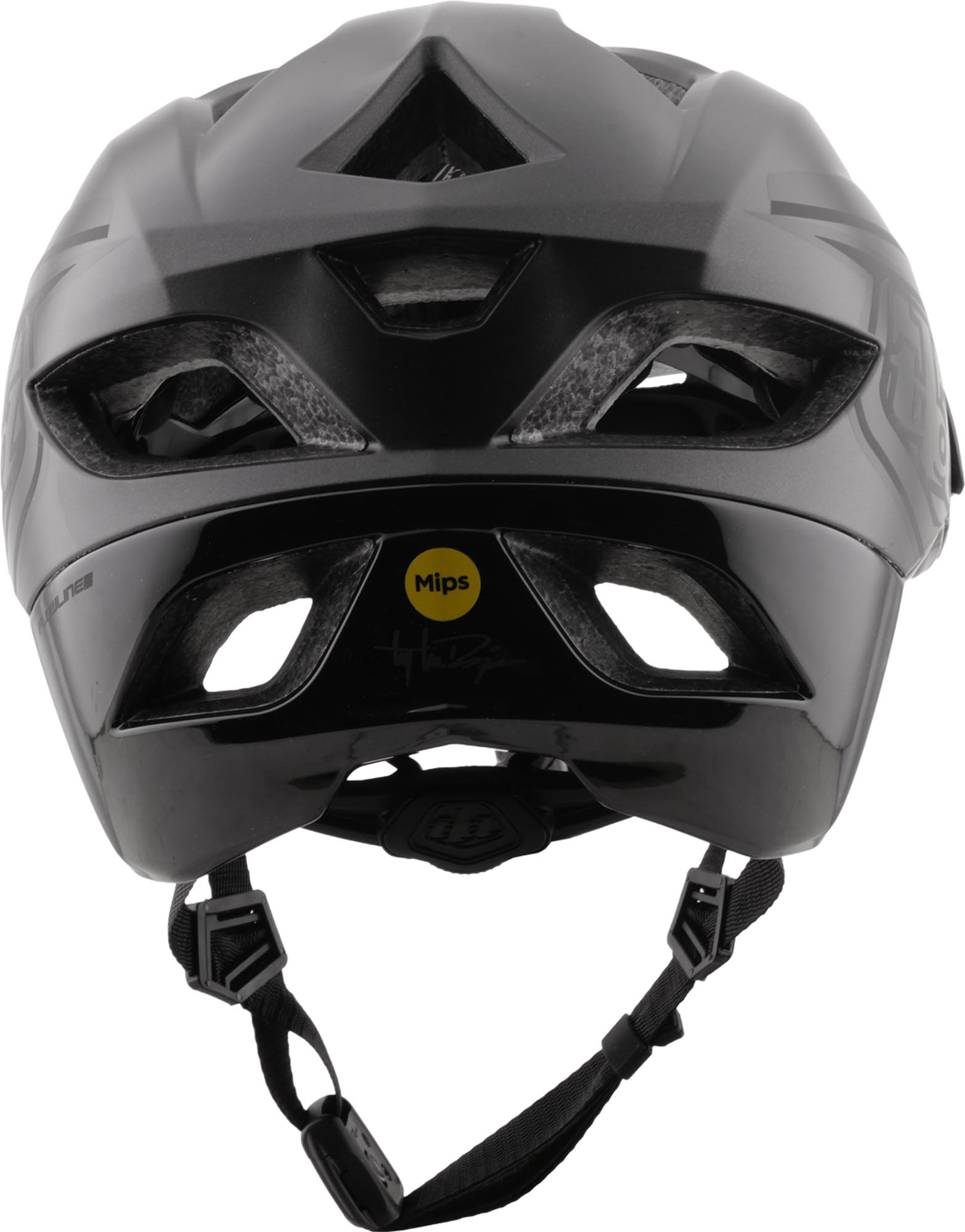 Side view of Troy Lee Designs Flowline SE Mips Phantom Bicycle Helmet, black for Men