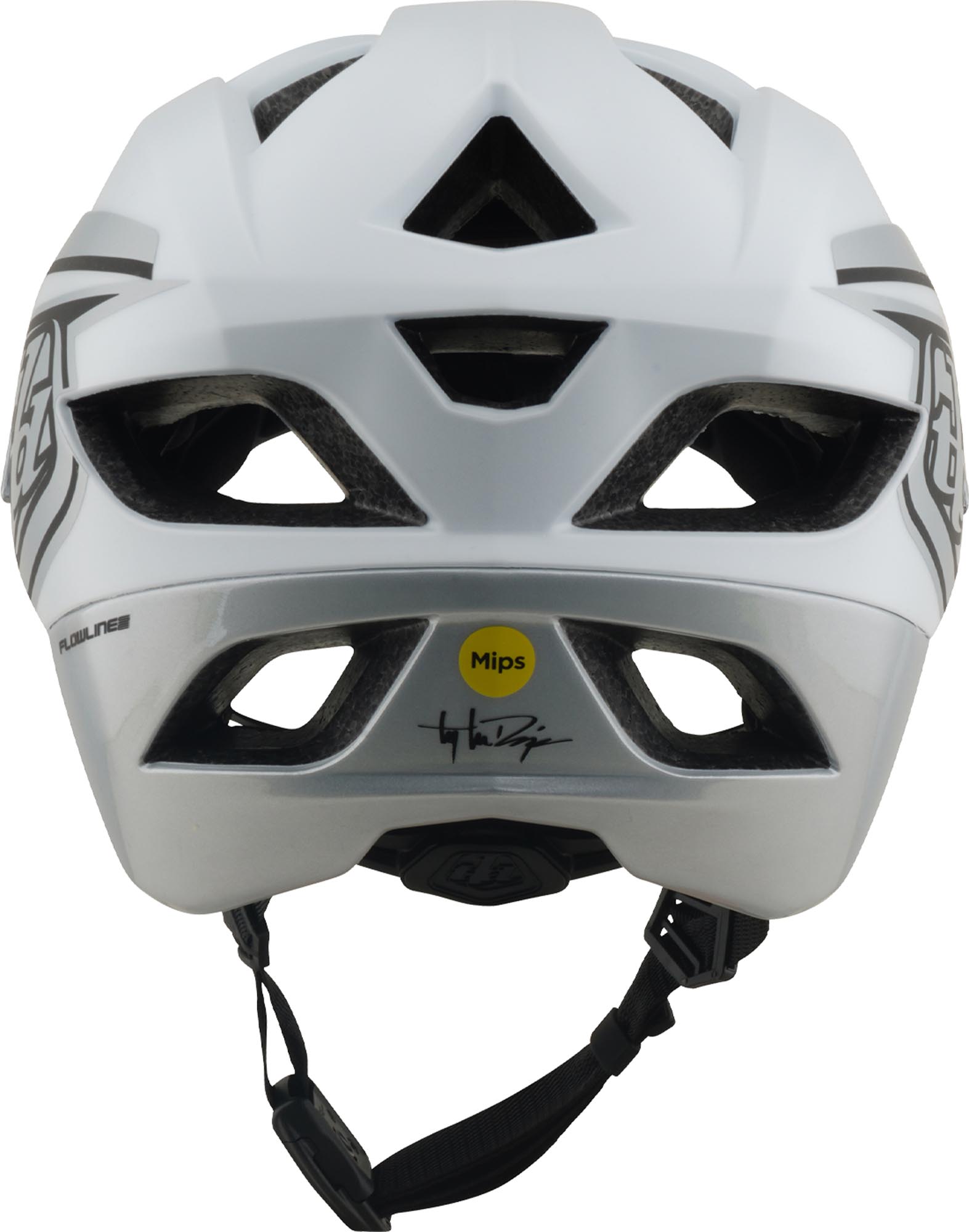 Side view of Troy Lee Designs Flowline SE Mips Phantom Bicycle Helmet, white, Size XL 2XL for Men