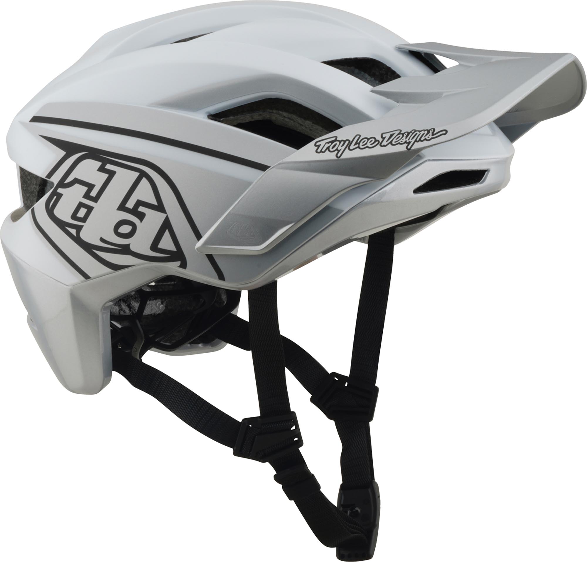 Side view of Troy Lee Designs Flowline SE Mips Phantom Bicycle Helmet, white, Size XL 2XL for Men