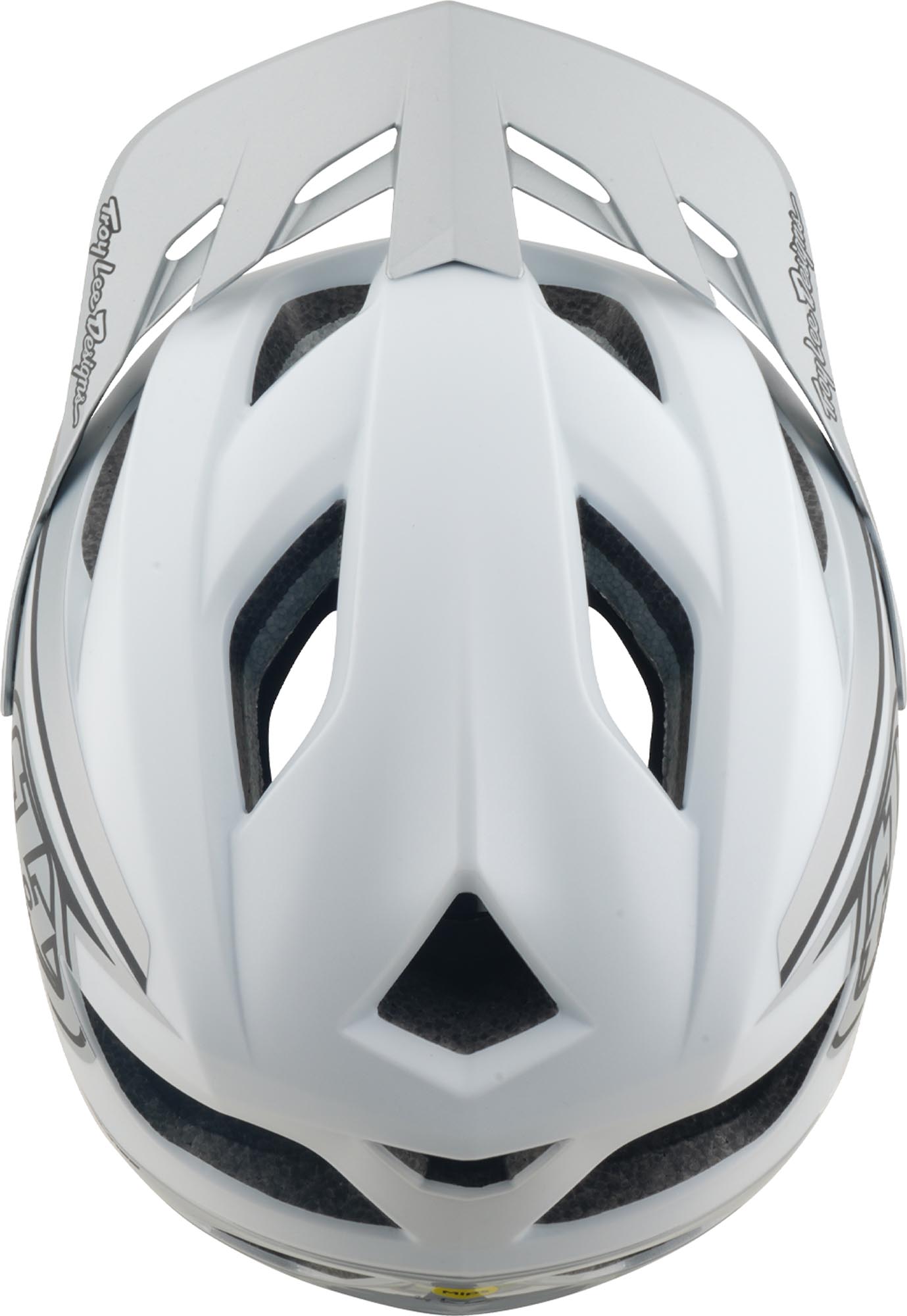 Side view of Troy Lee Designs Flowline SE Mips Phantom Bicycle Helmet, white, Size XL 2XL for Men