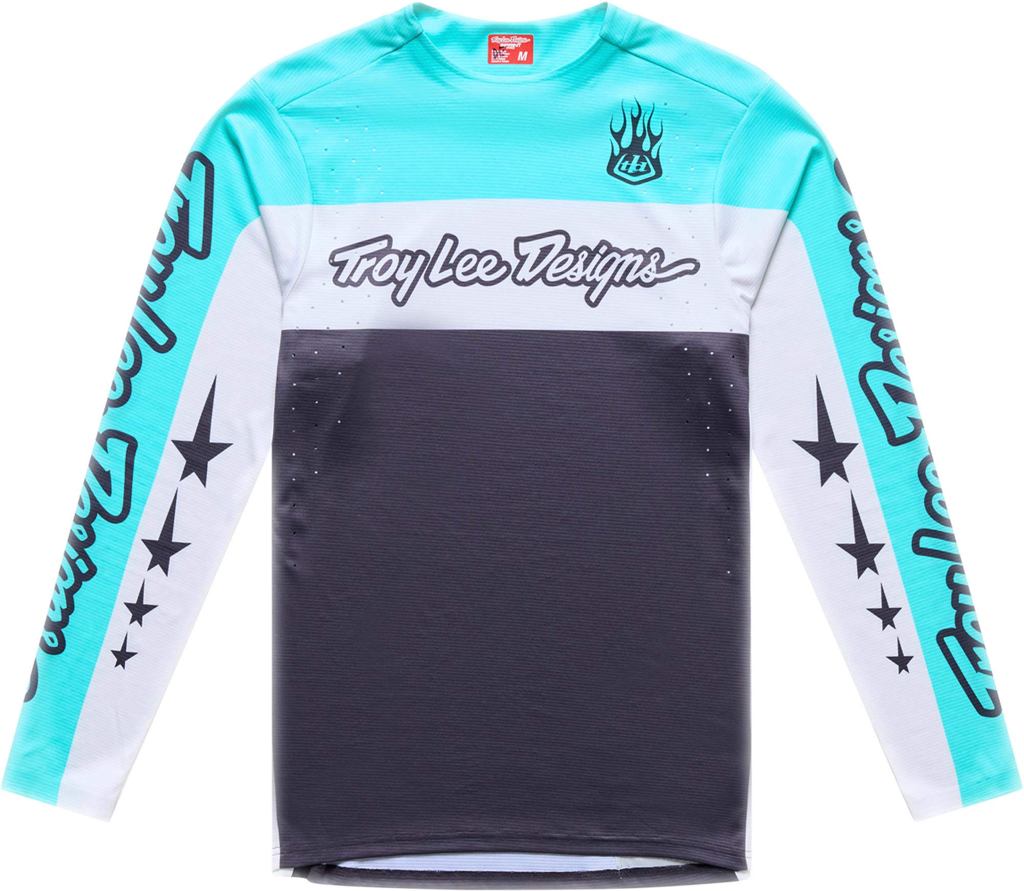 Troy Lee Designs Sprint Pro Yo Moto Bicycle Jersey, Black-Blue, Size 2XL For Men