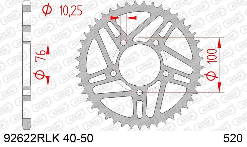 Afam Rear Sprocket Steel Standard - 520
