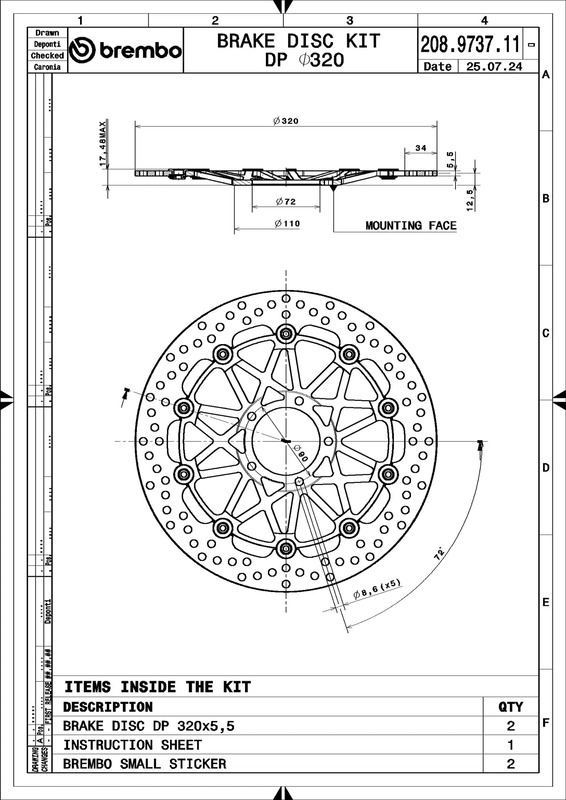 Brembo S.p.A. Paire de disques de frein UPGRADE - SUPERSPORT - 208973711