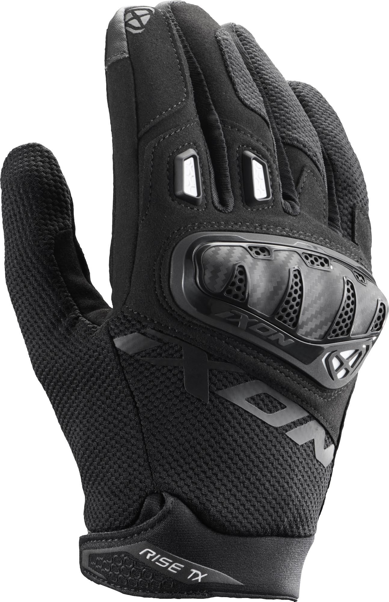 Ixon Rise Tx Motorcycle Gloves, Black-White, Size 3XL For Men