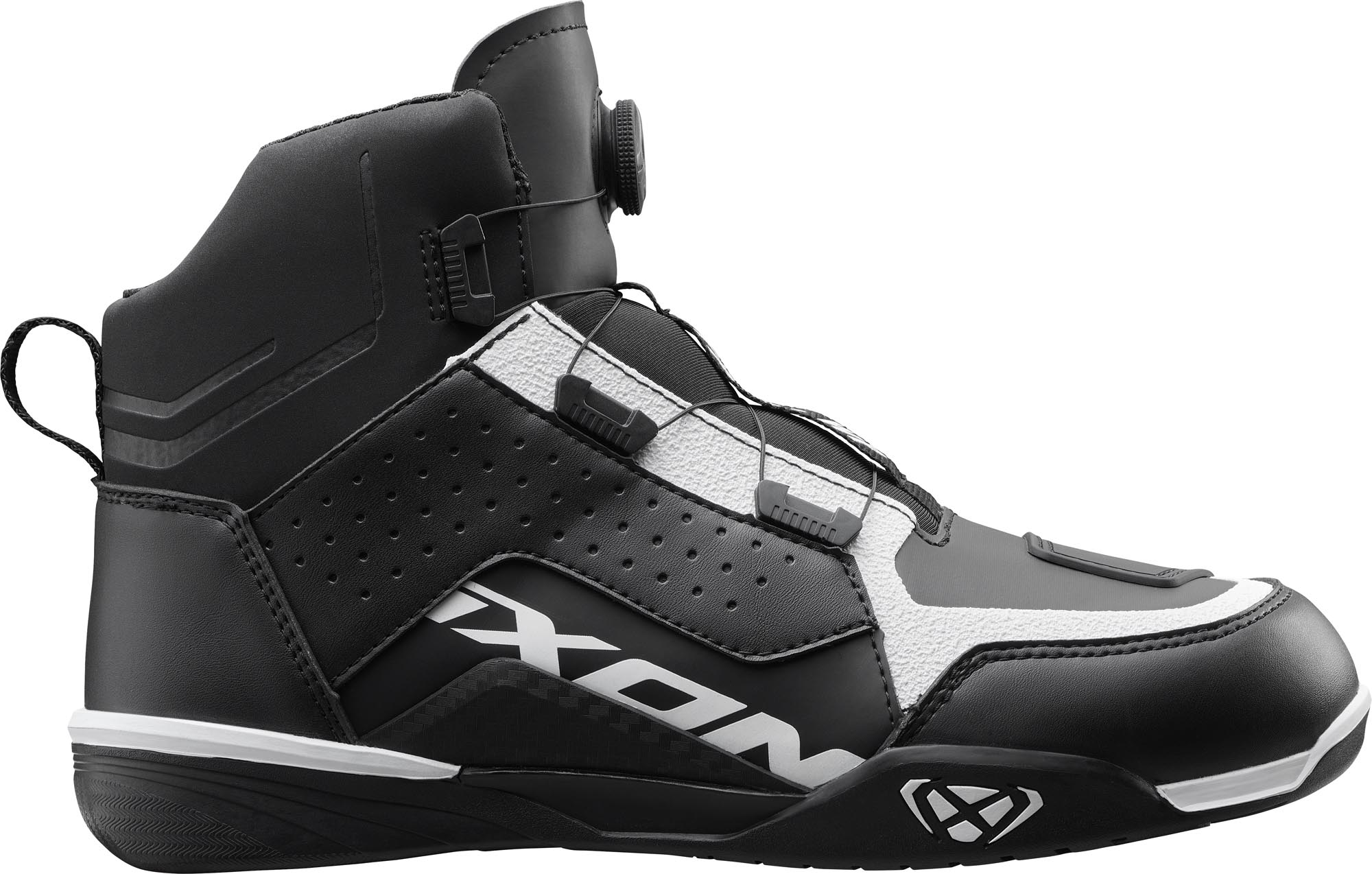 Ixon Vyper Wp Waterproof Motorcycle Shoes, Black-White, Size 43 For Men