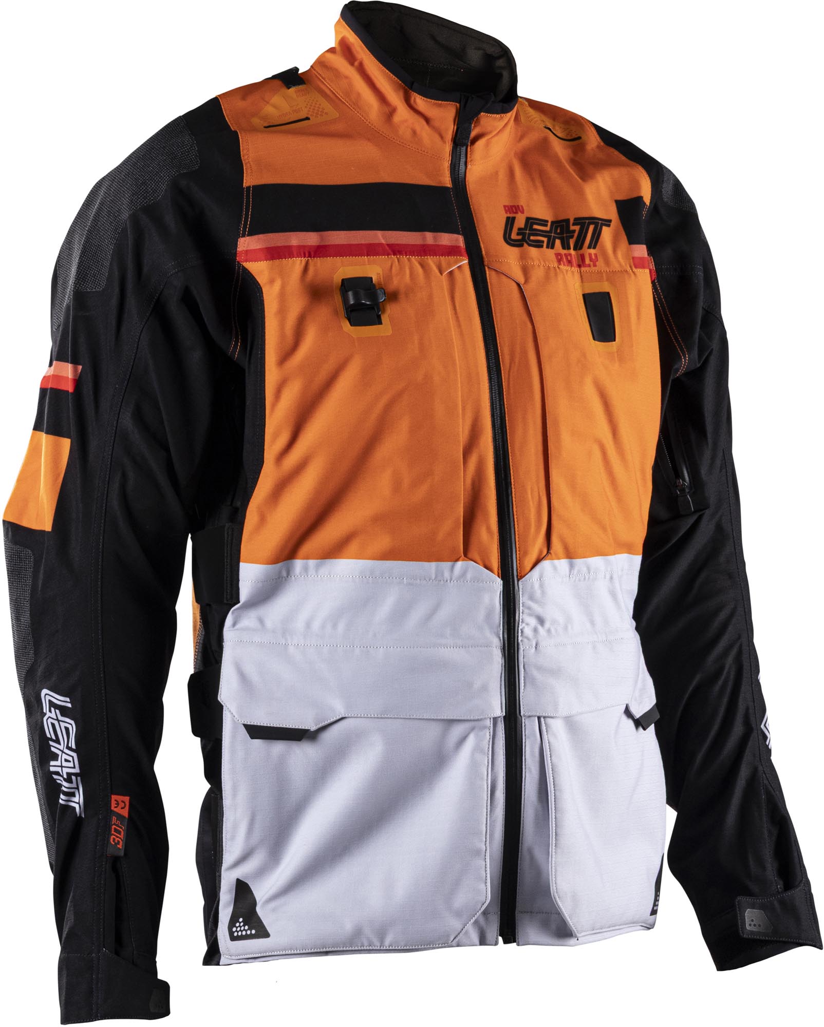Leatt ADV Rally 7.5 HydraDri waterproof Textile Jacket, grey-orange, Size L for Men-image-995820264