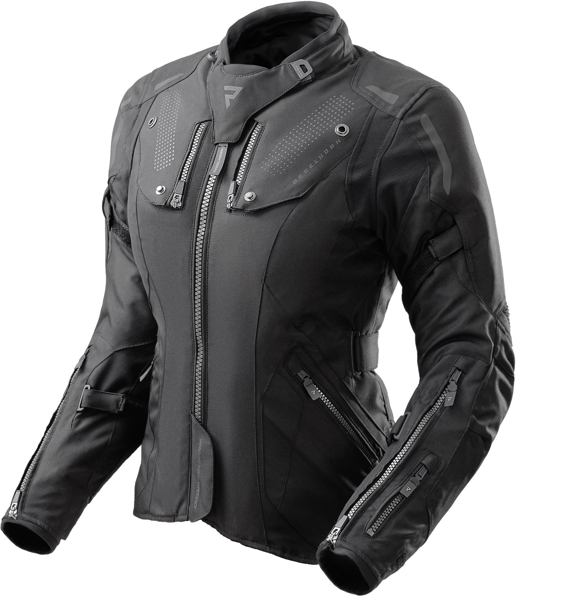 Rebelhorn Hiker 4 Waterproof Ladies Motorcycle Textile Jacket, Black, Size Xs For Women