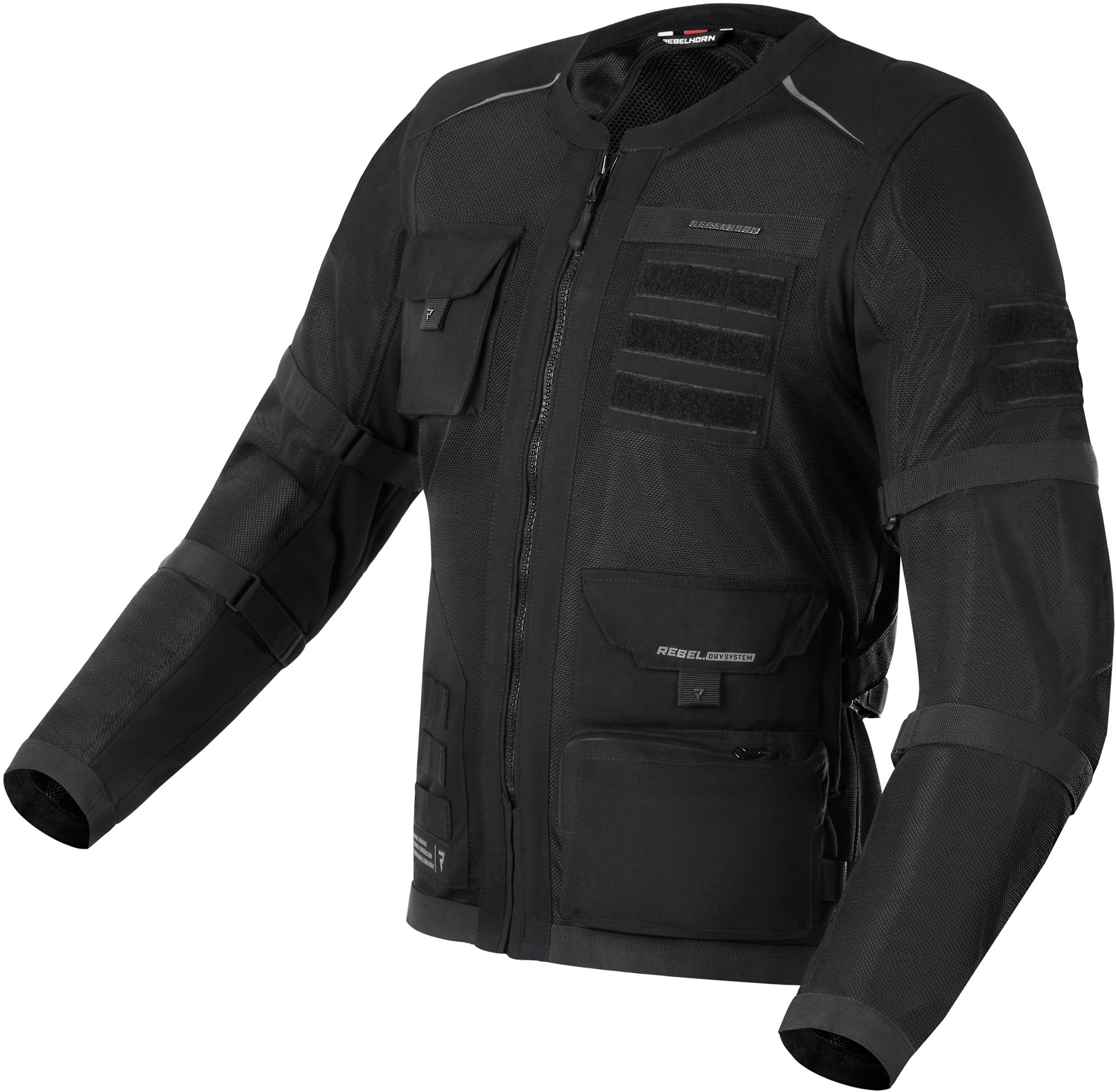 Rebelhorn Brutale Veste textile moto, noir, taille 2XS pour Hommes