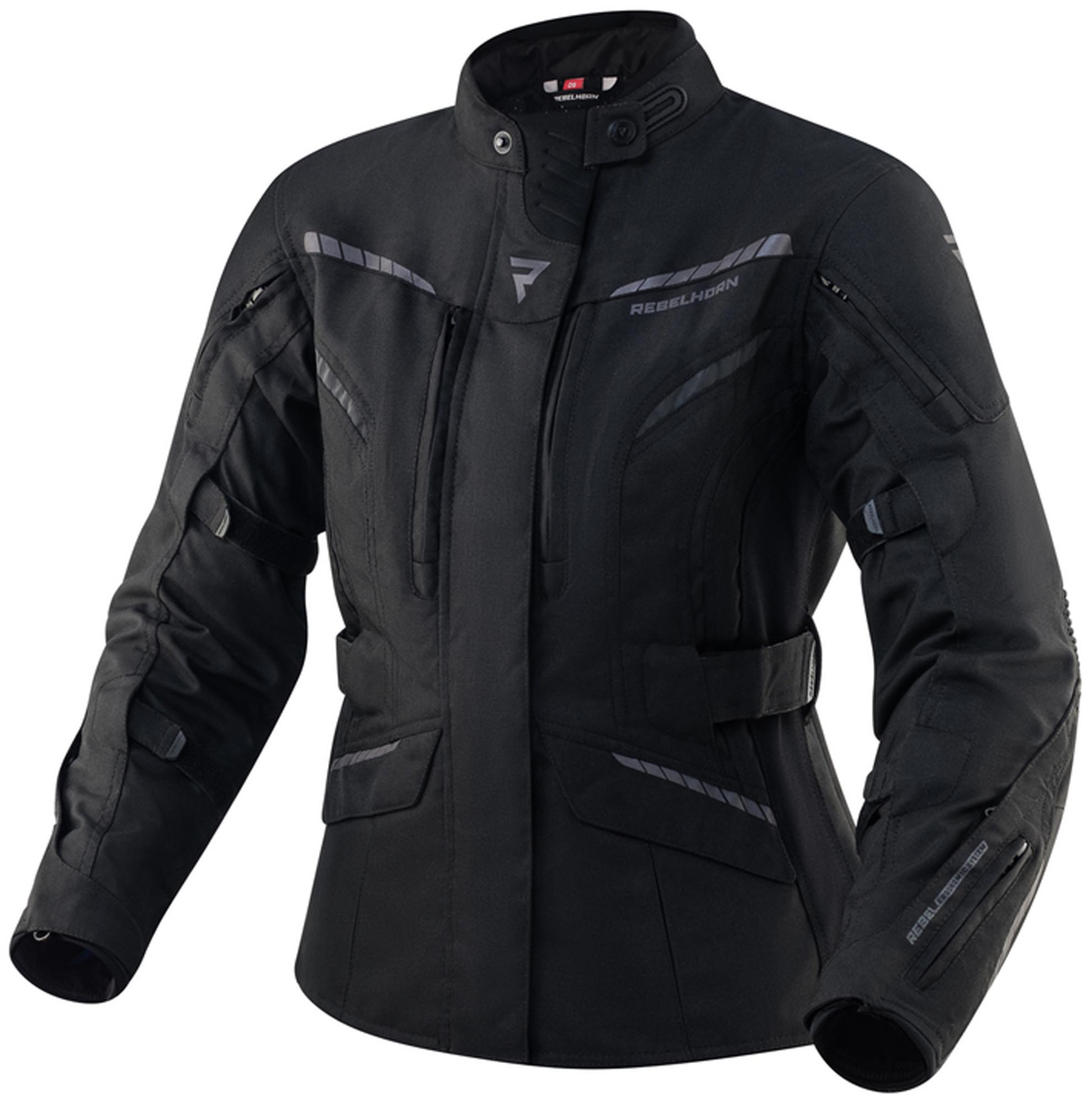 Rebelhorn Hiker III Veste textile moto pour dames, noir, taille 2XS pour Femmes