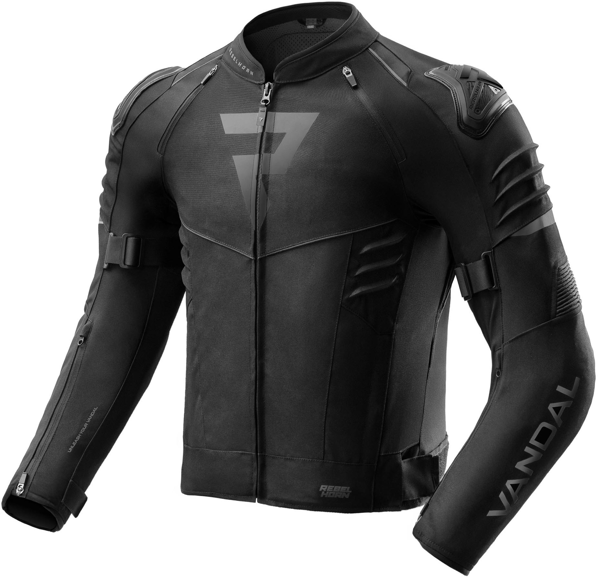 Rebelhorn Vandal 2 Waterproof Motorcycle Textile Jacket, Black, Size S For Men