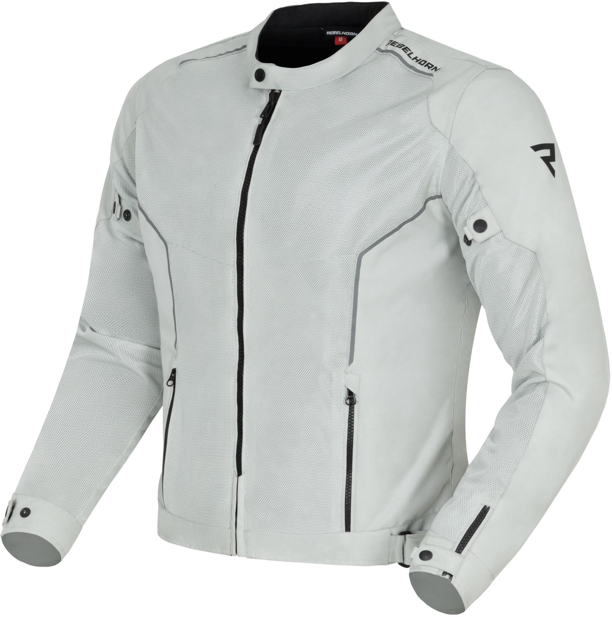 Rebelhorn Wave Motorcycle Textile Jacket, Grey, Size S For Men