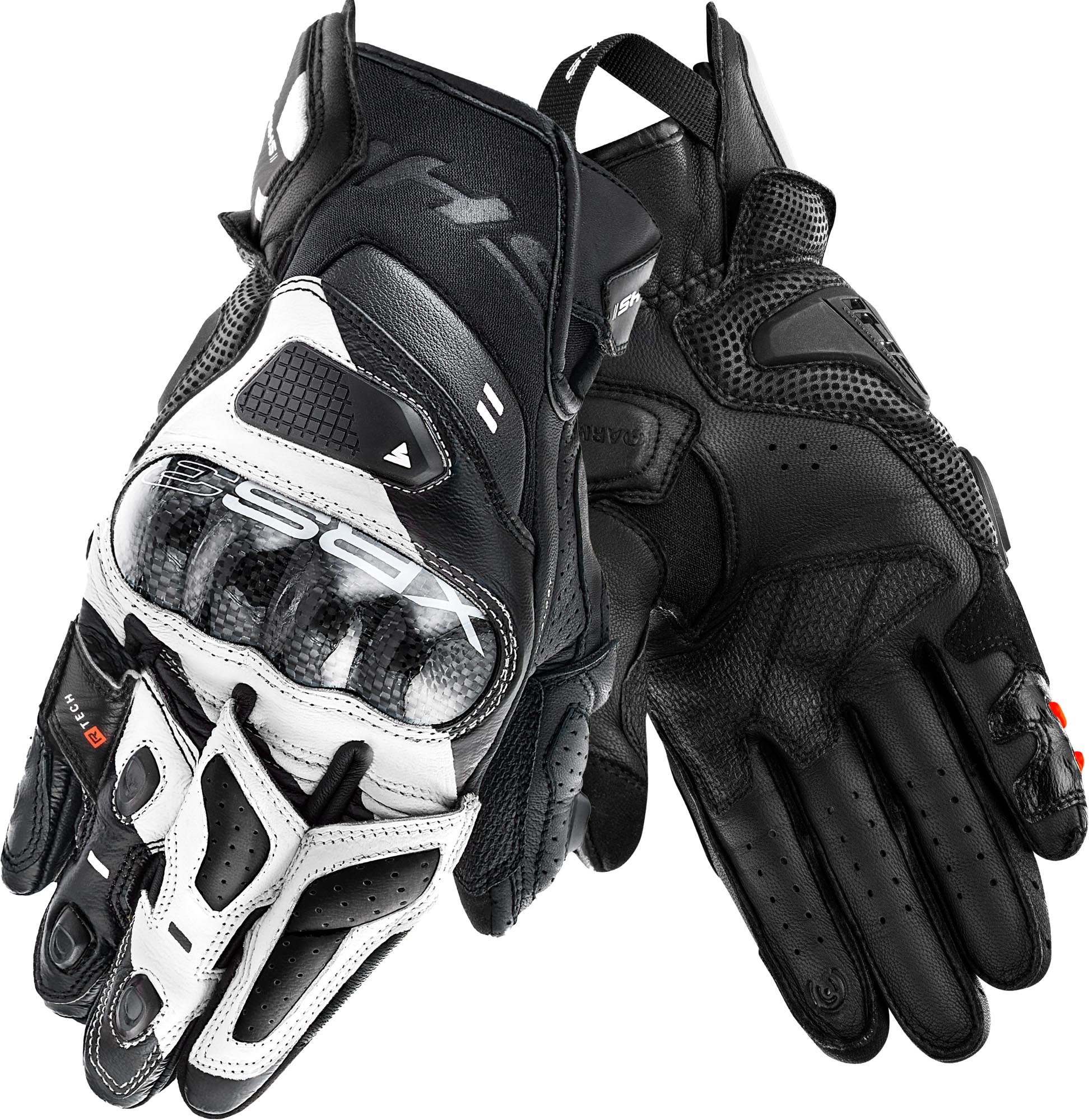 SHIMA XRS-3 Gants de moto, noir-blanc, taille 2XL pour Hommes