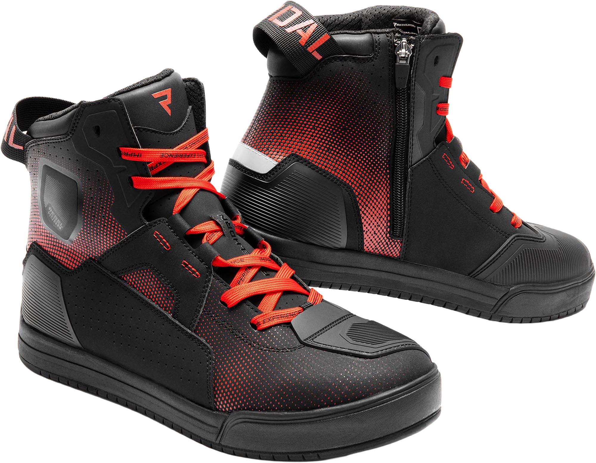 Rebelhorn Vandal 2 Chaussures moto, noir-rouge, taille 47 pour Hommes
