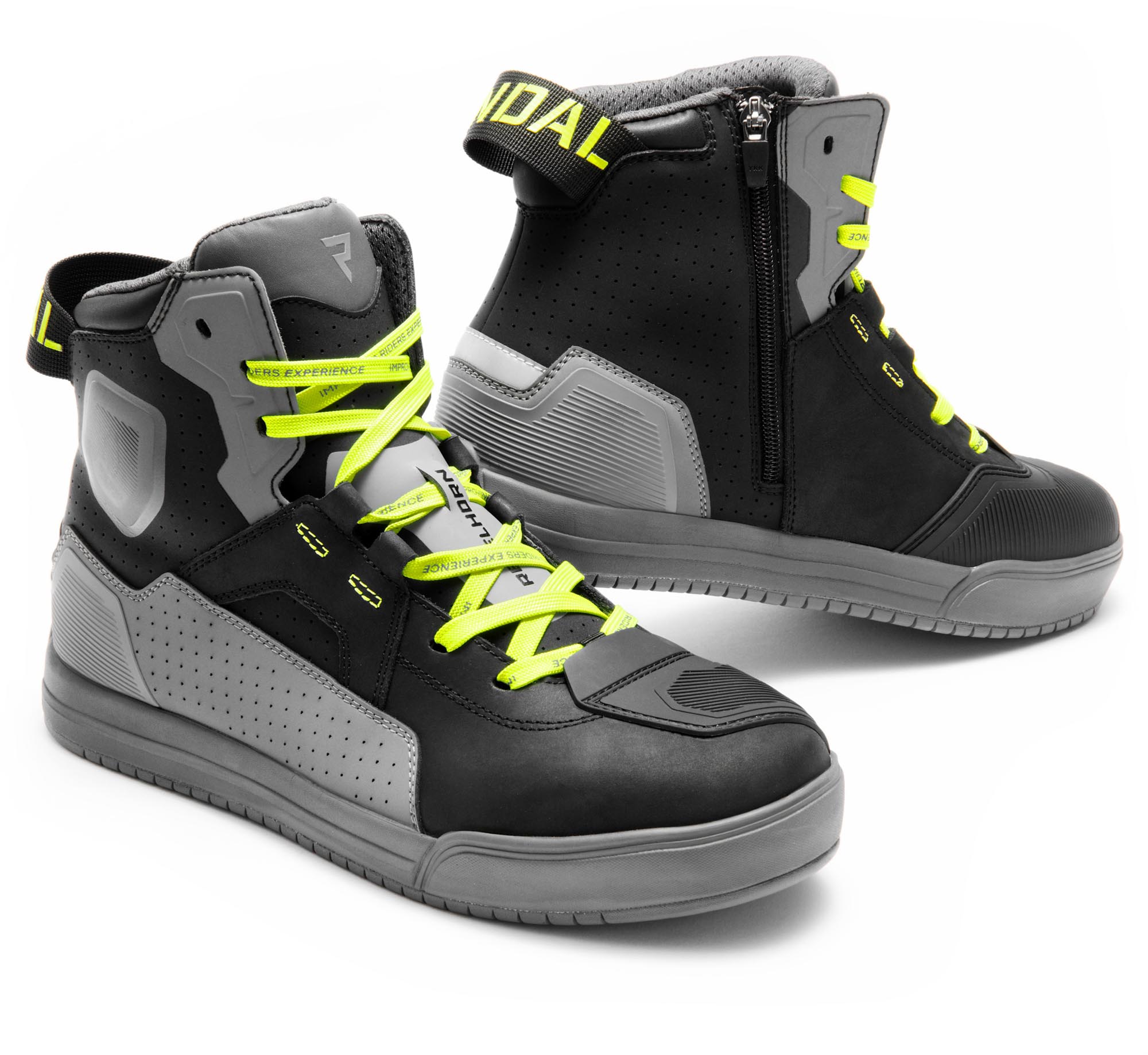 Rebelhorn Vandal 2 Chaussures moto, gris-jaune, taille 42 pour Hommes