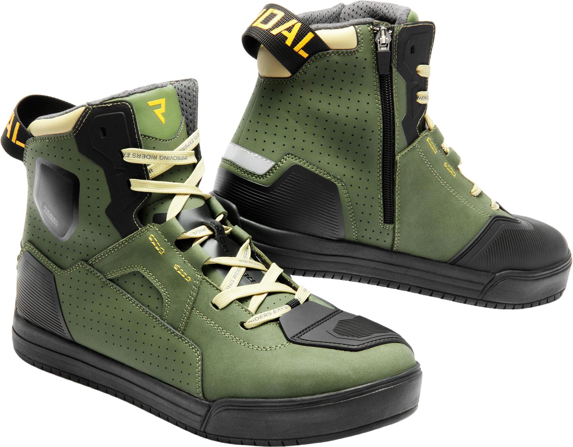 Rebelhorn Vandal 2 Chaussures moto, vert-orange, taille 42 pour Hommes