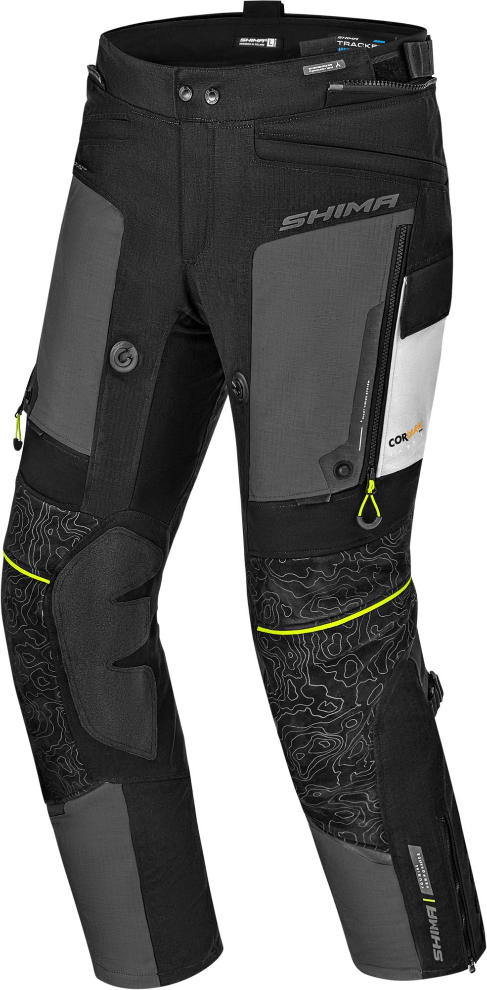 Shima Women's Grey Tracker Motorcycle Textile Pants, Size S For