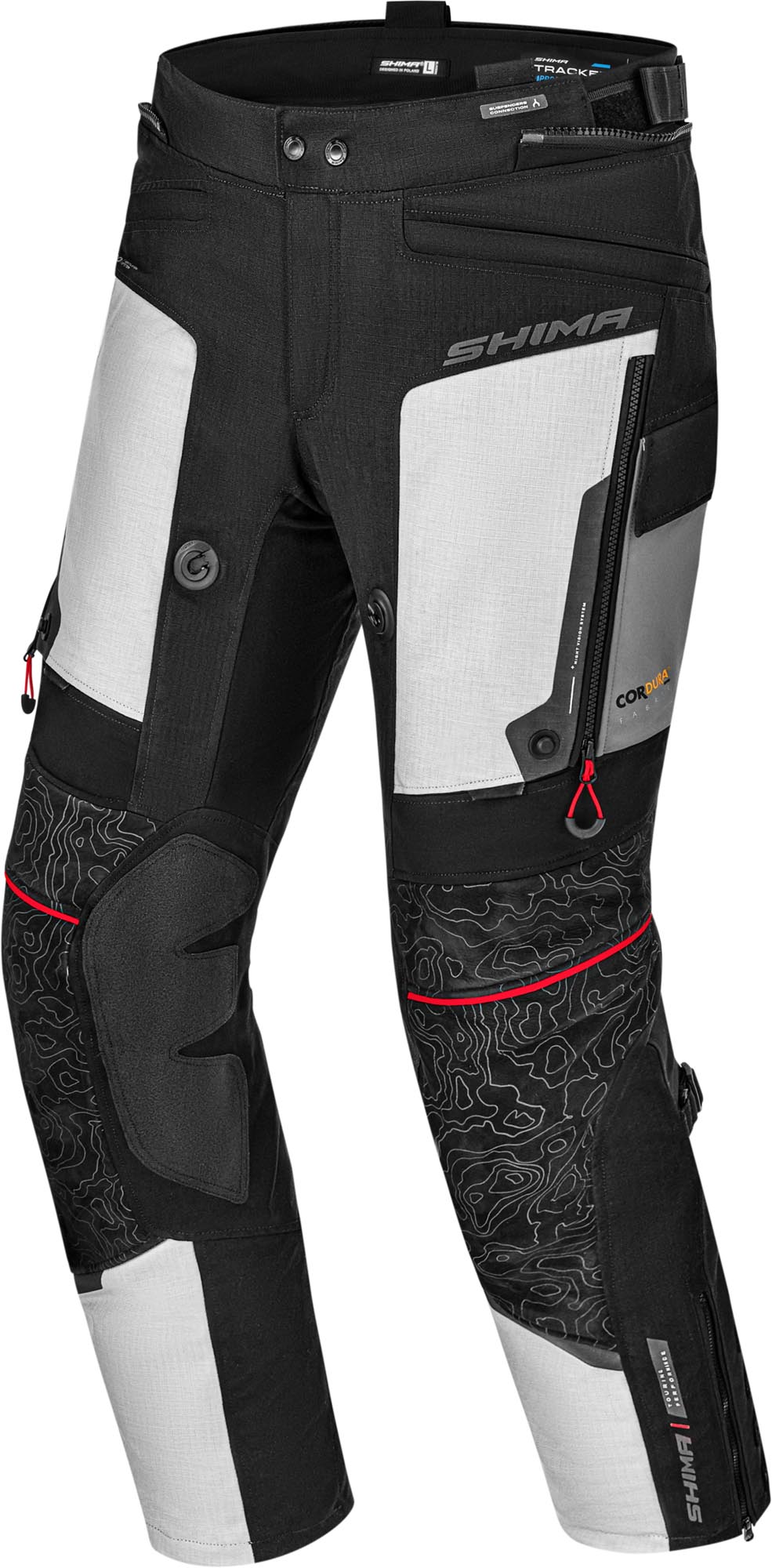 Shima Women's Light/Grey Tracker Motorcycle Textile Pants, Size S For