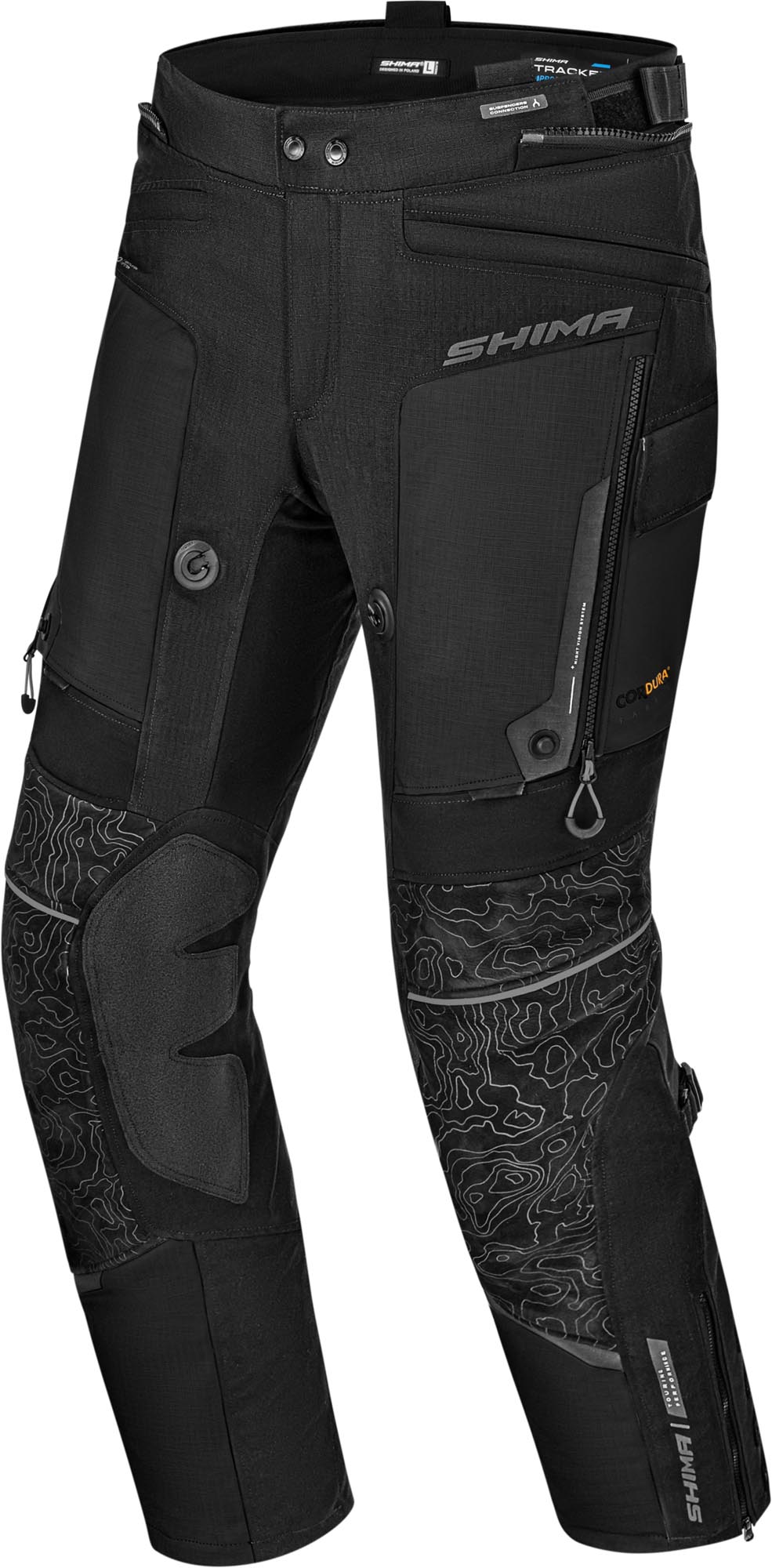 Shima Tracker Motorcycle Textile Pants, Black, Size 3XL For Men
