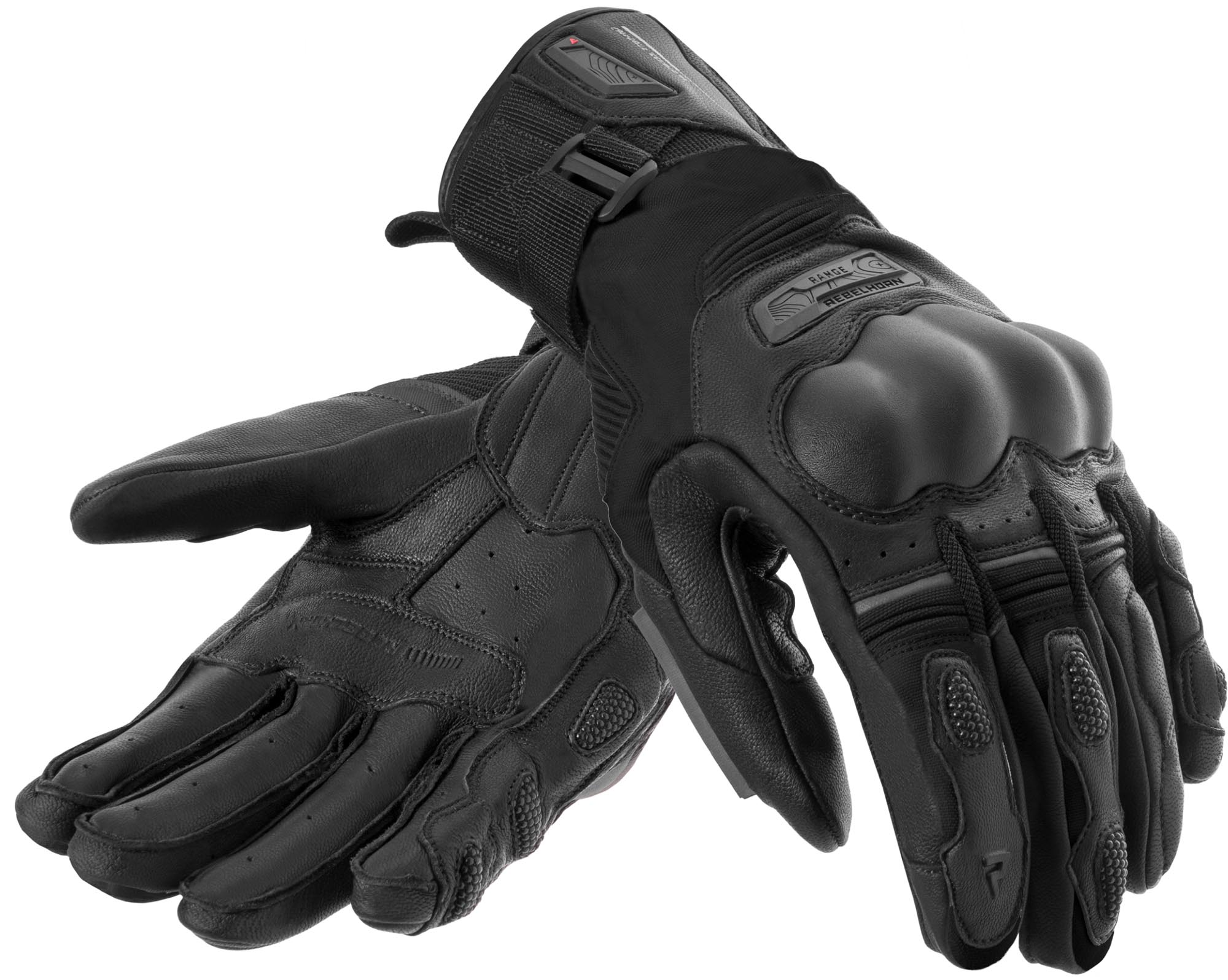 Rebelhorn Range Motorcycle Gloves, Black, Size L For Men