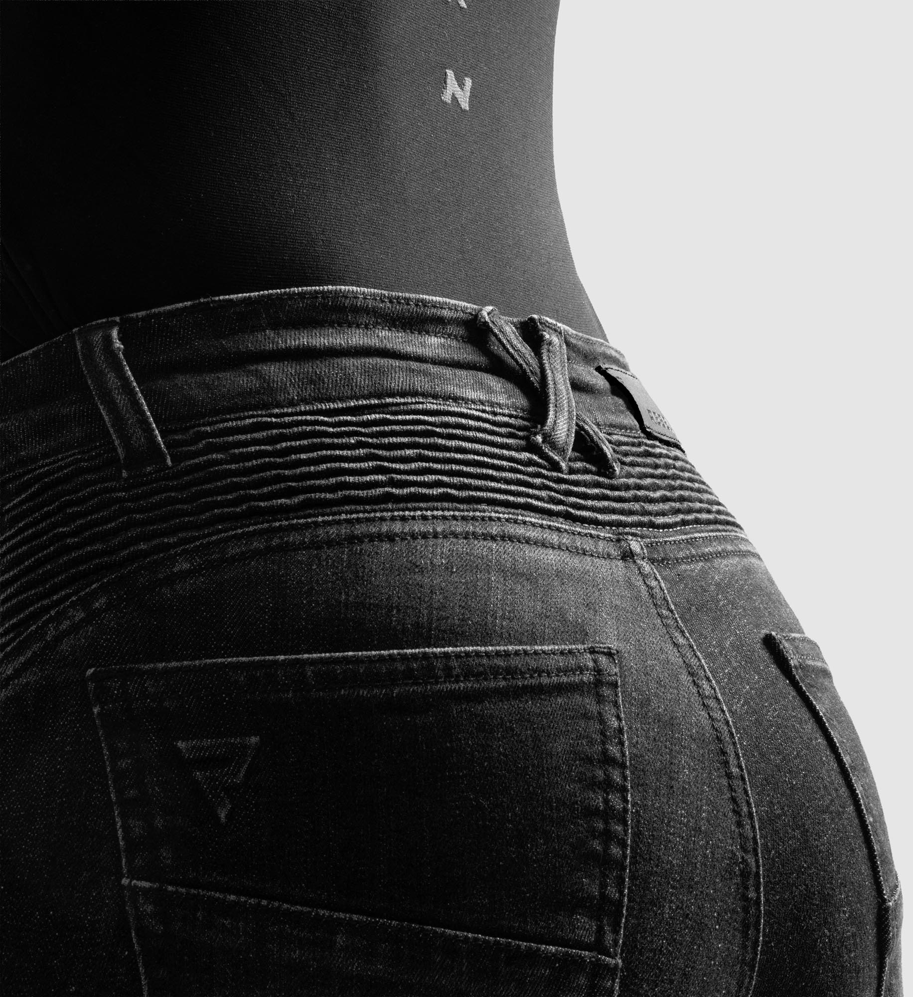 Side view of Rebelhorn Agness 2 Ladies Motorcycle Jeans, Size 34 for Women