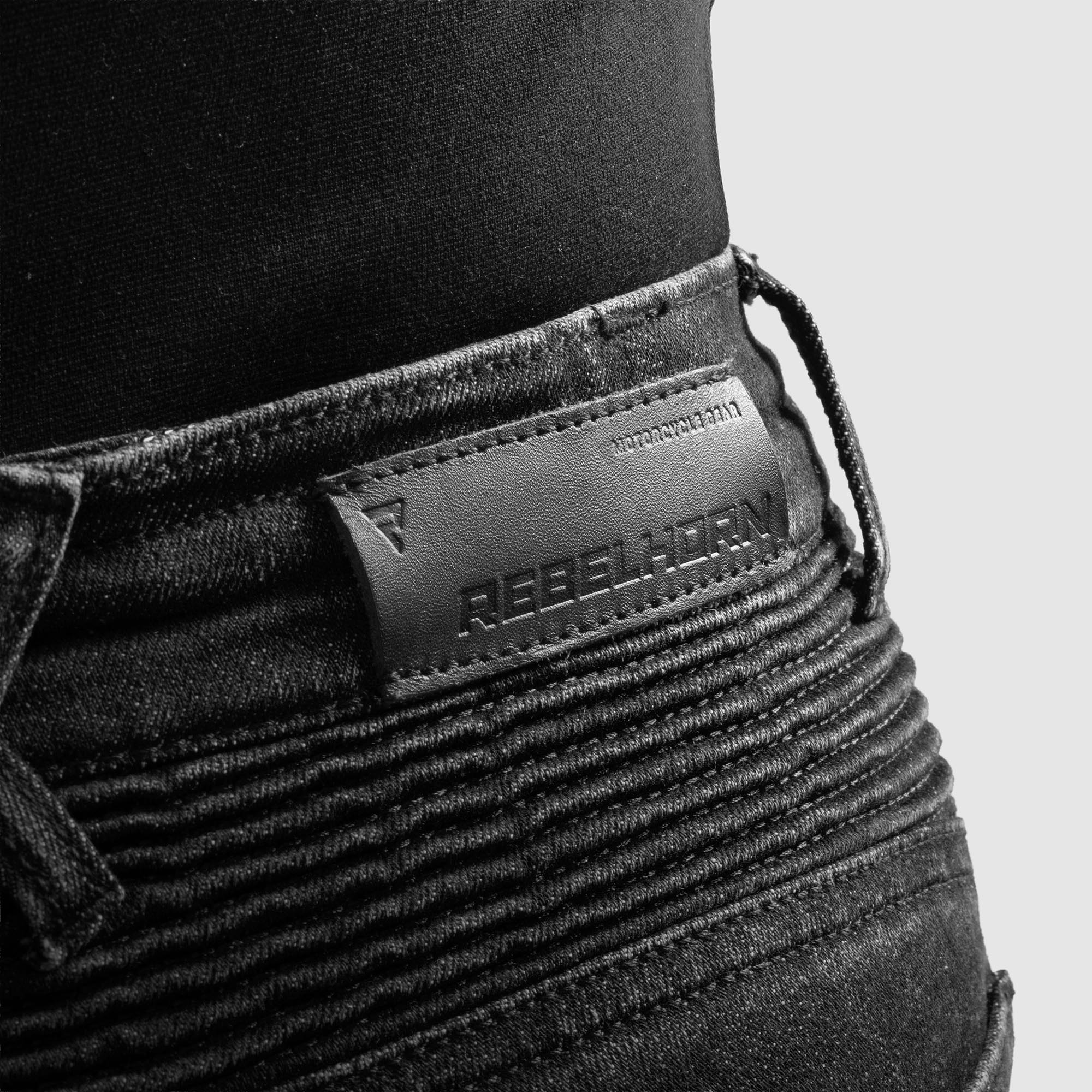 Side view of Rebelhorn Agness 2 Ladies Motorcycle Jeans, Size 34 for Women