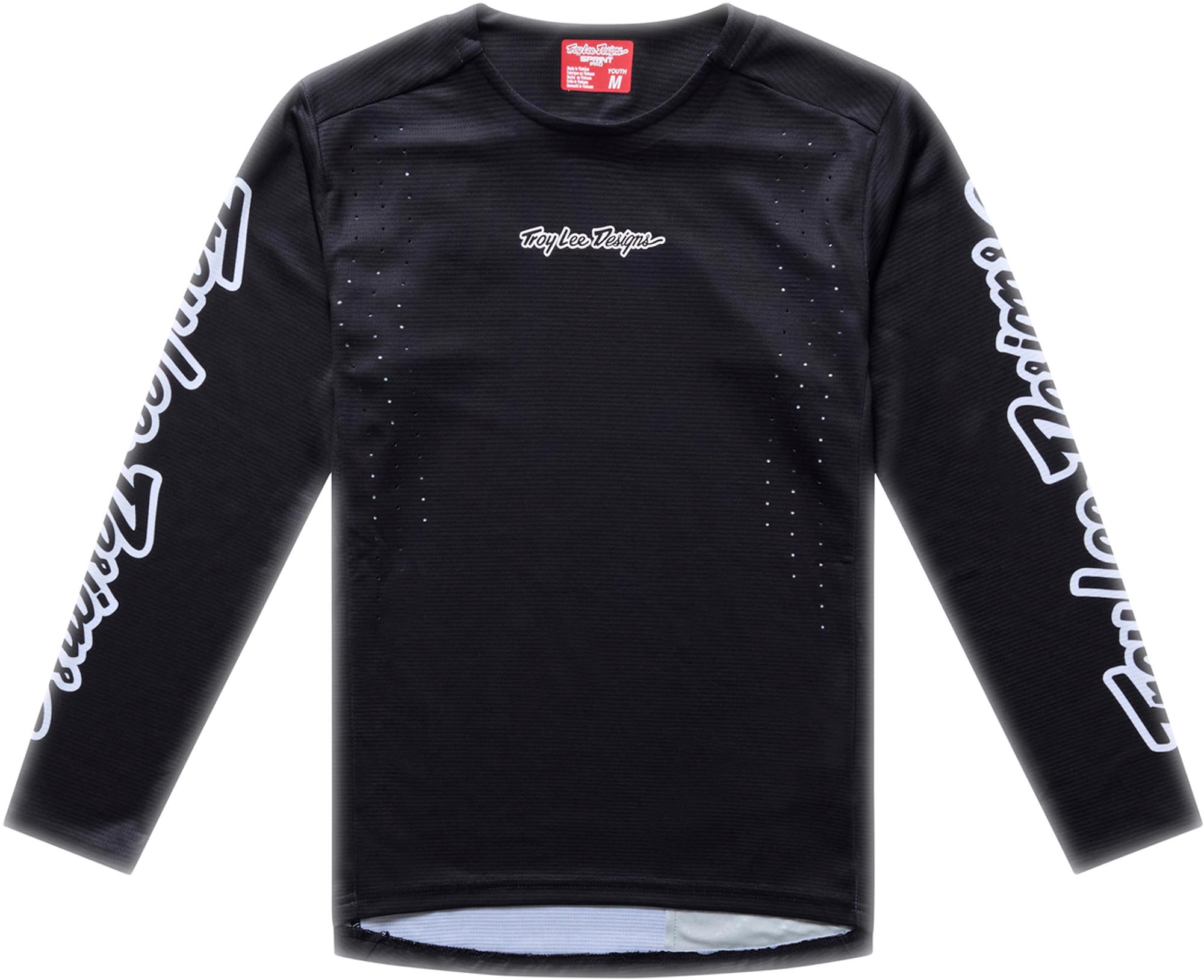 Troy Lee Designs Sprint Pro Mono Youth Bicycle Jersey, black, Size M-image-871549673