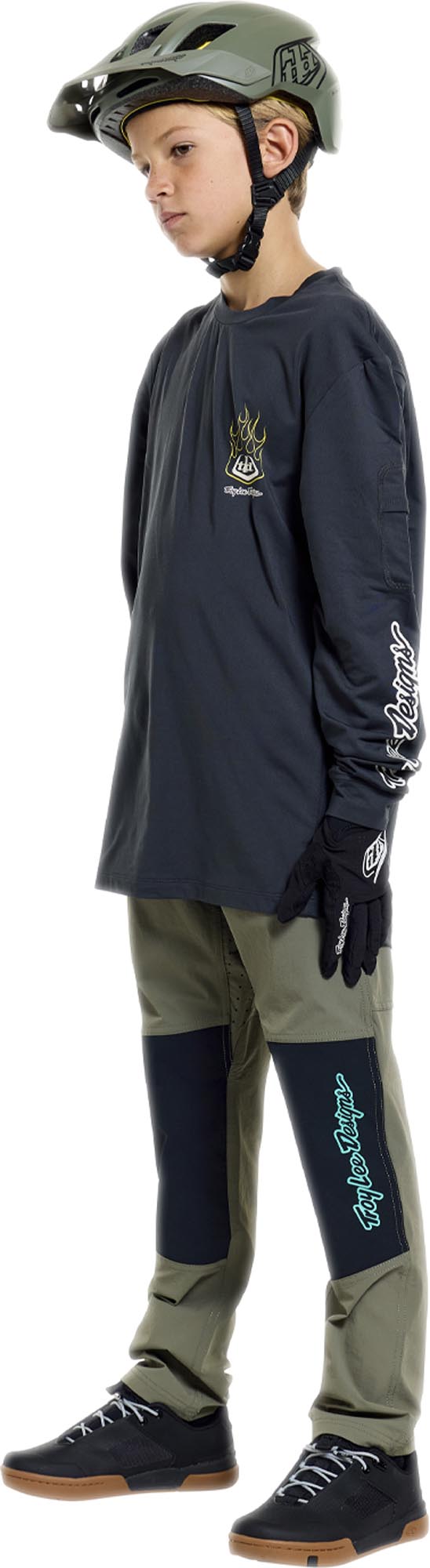 Side view of Troy Lee Designs Ruckus Ride Pressed Youth Bicycle Jersey, Size XS