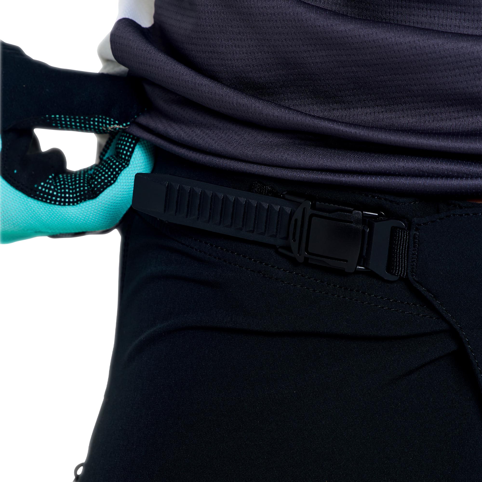 Side view of Troy Lee Designs Sprint Pro Mono Bicycle Pants, black, Size 28 for Men