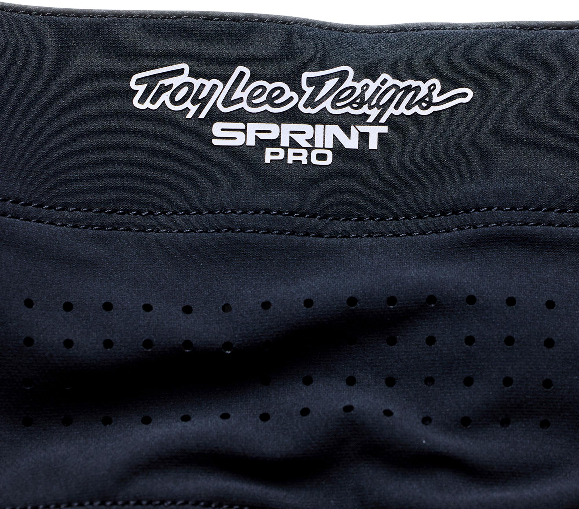 Side view of Troy Lee Designs Sprint Pro Mono Bicycle Pants, black, Size 28 for Men