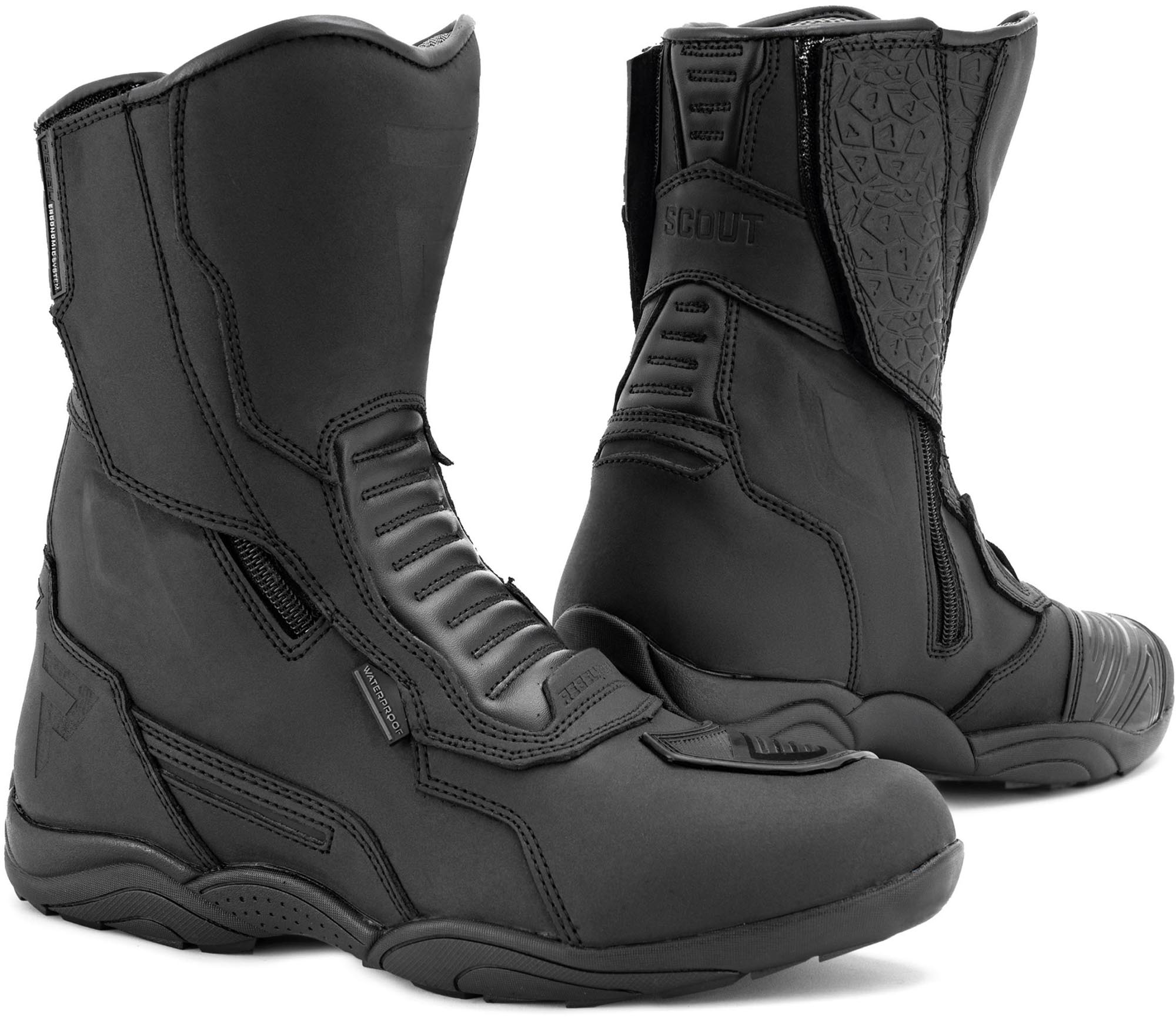Rebelhorn Scout Bottes de moto imperméables, taille 36 pour Hommes