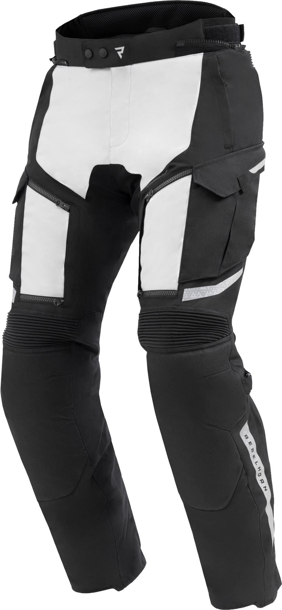 Rebelhorn Cubby 5 Pantalon textile de moto imperméable, noir-gris, taille XL pour Hommes