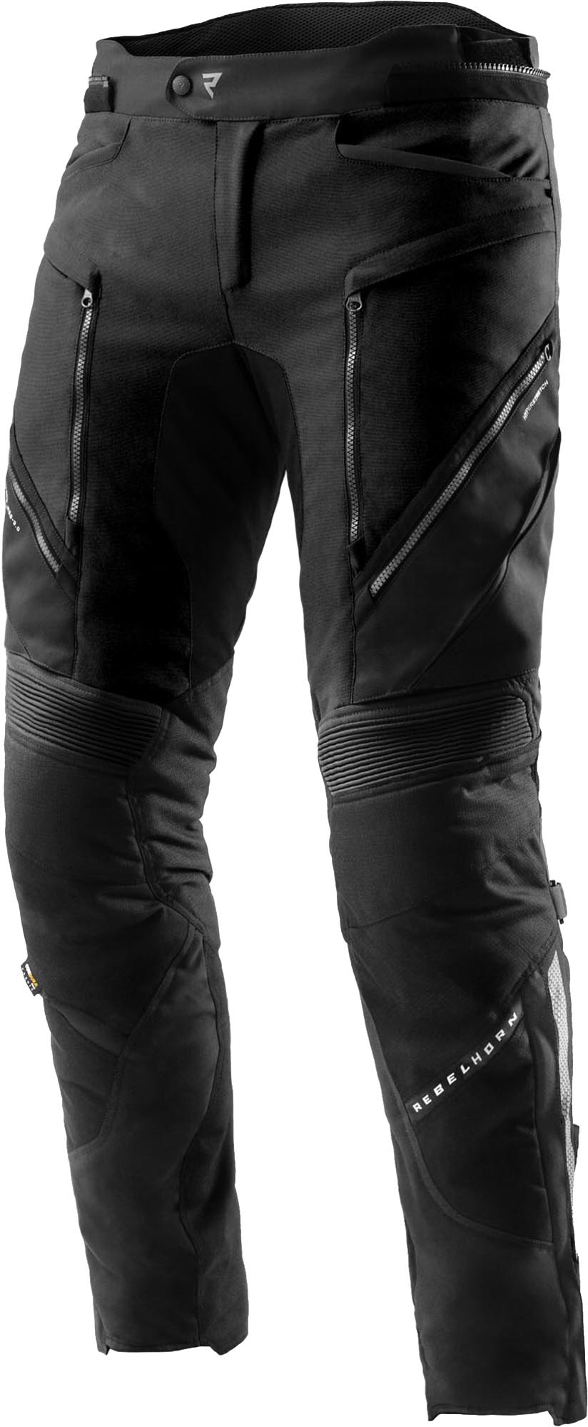 Rebelhorn Hardy 3.0 Waterproof Motorcycle Textile Pants, Black, Size L For Men