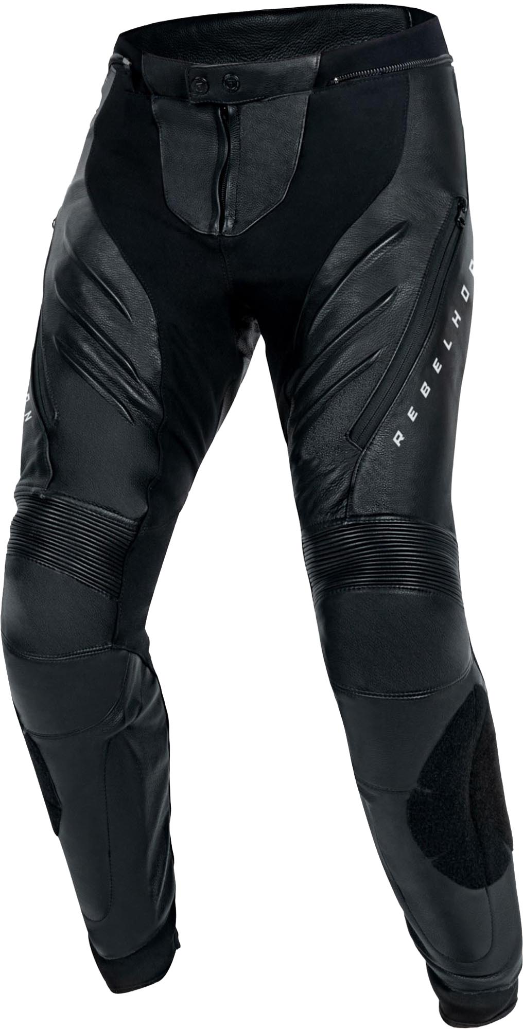 Rebelhorn Veloce Pantalon en cuir de moto, noir-blanc, taille 58 pour Hommes